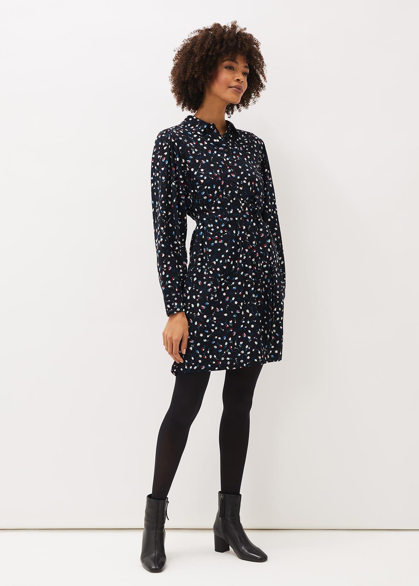Alexandra Ditsy Print Shirt Dress