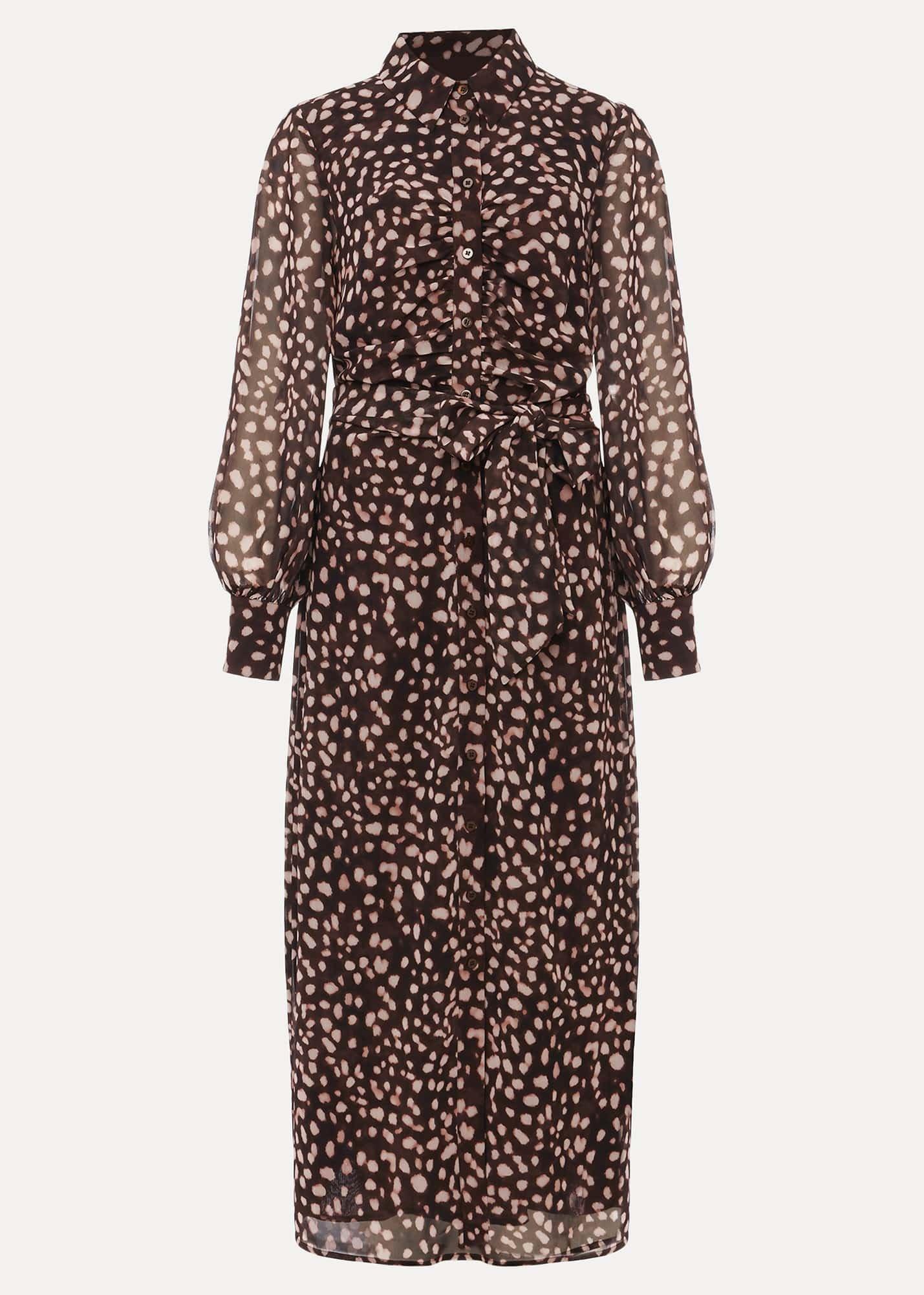Libby Spot Print Midi Dress