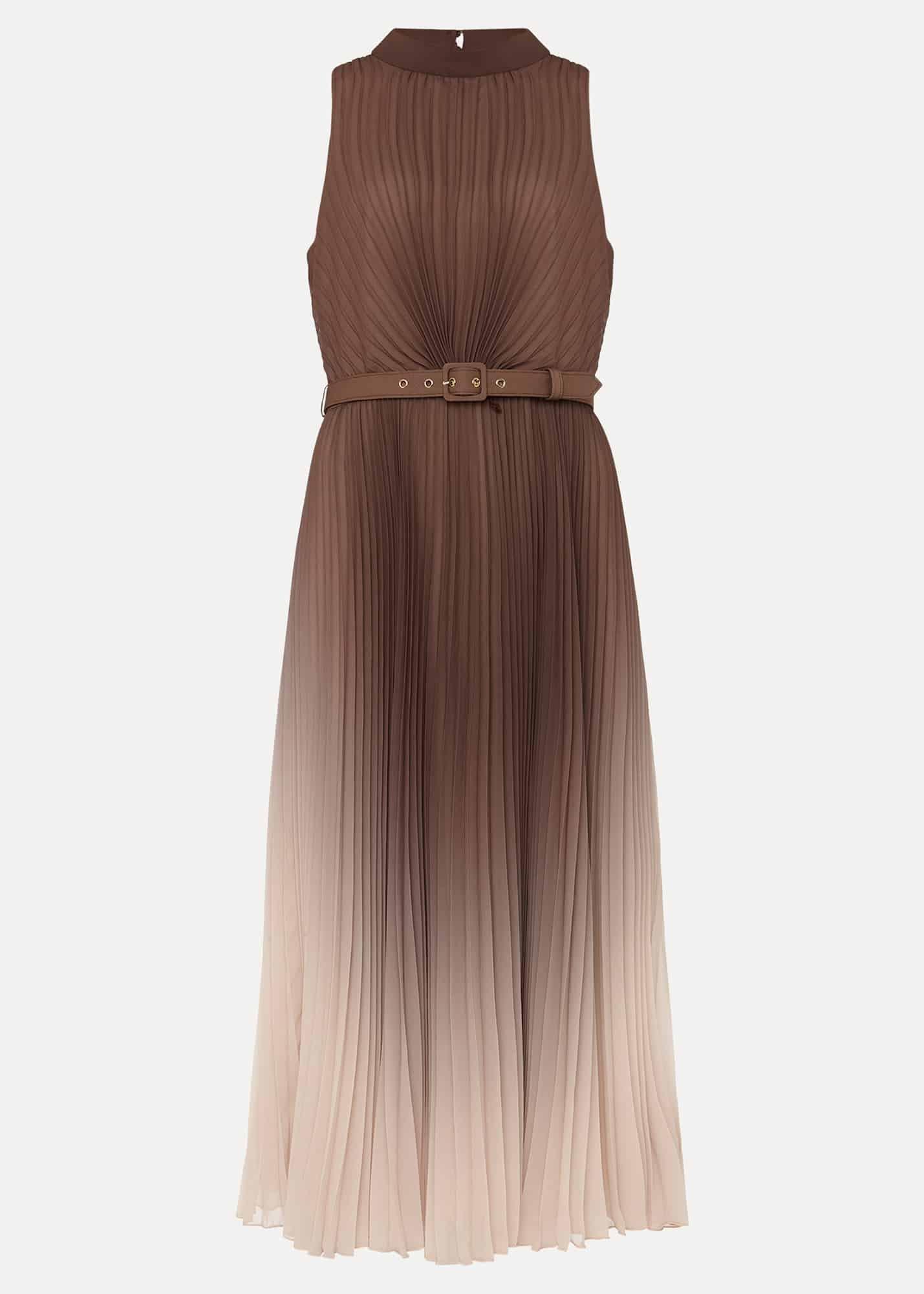 Simara Ombre Pleated Halterneck Dress
