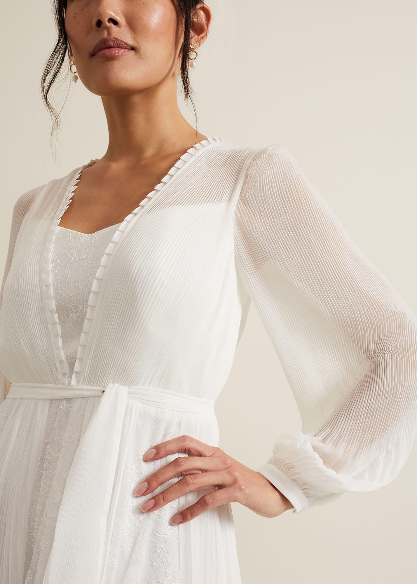 Mariana Pleated Lace Wedding Dress