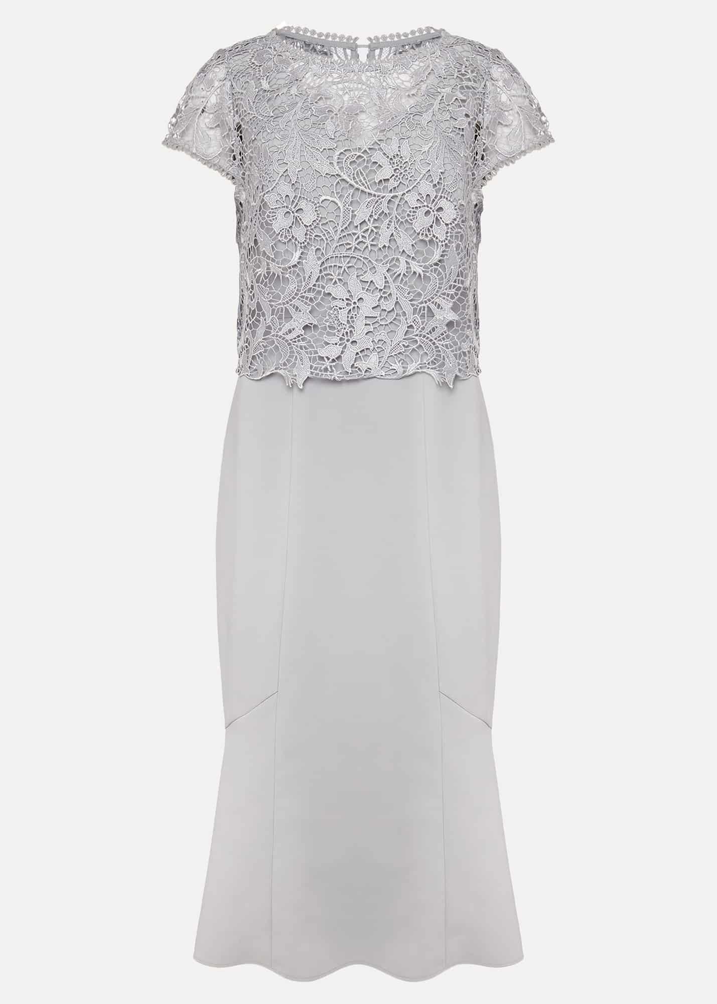 Alisha Double Layer Lace Peplum Dress