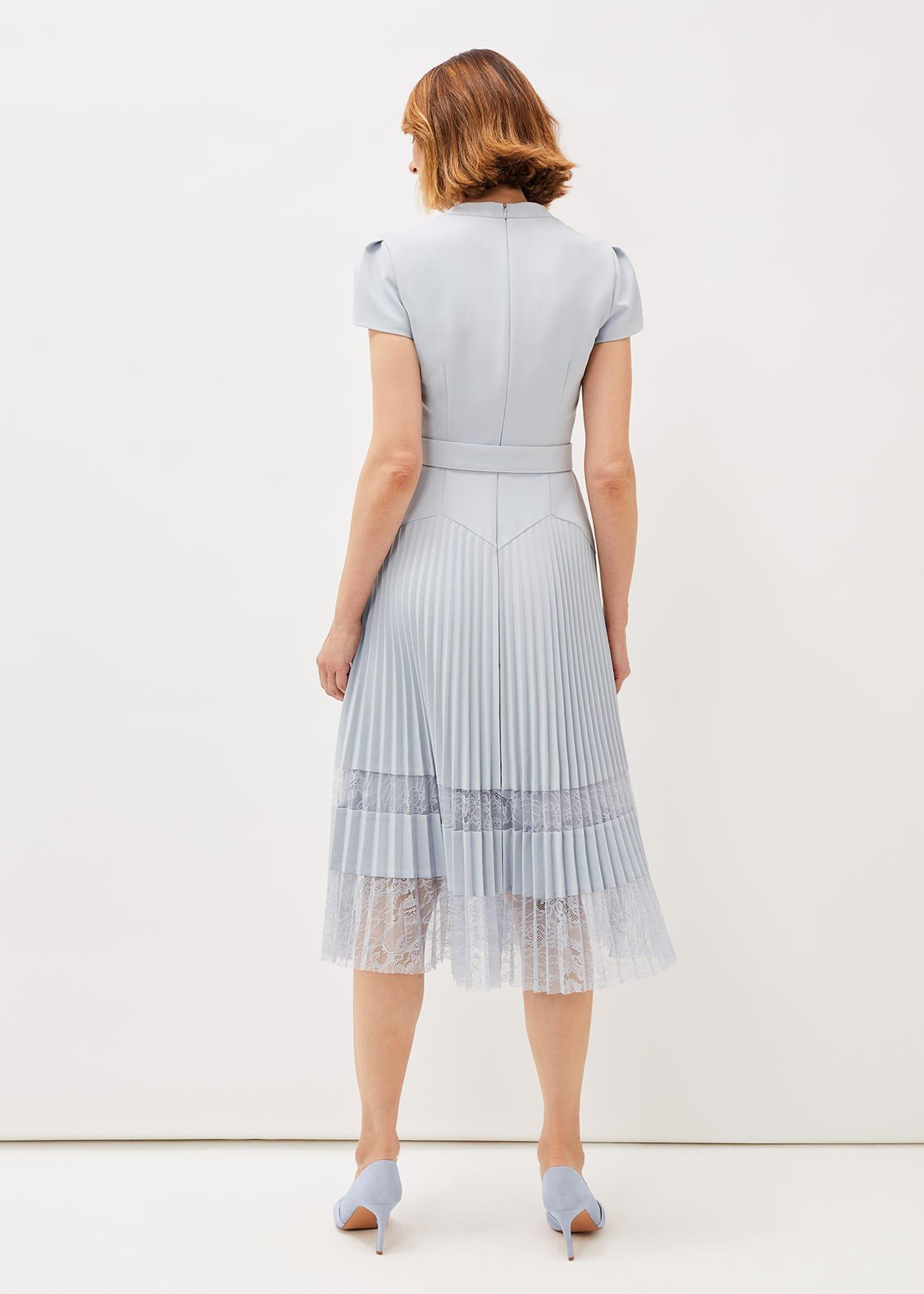 Hannah Pleated Lace Dress