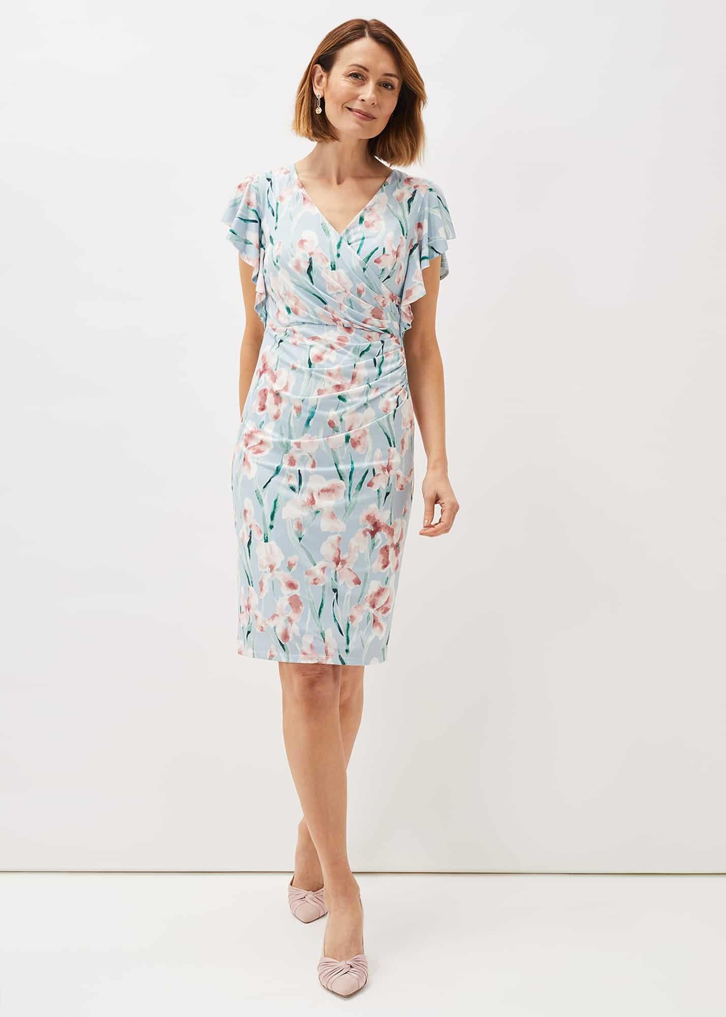 Jessie Watercolour Floral Jersey Dress