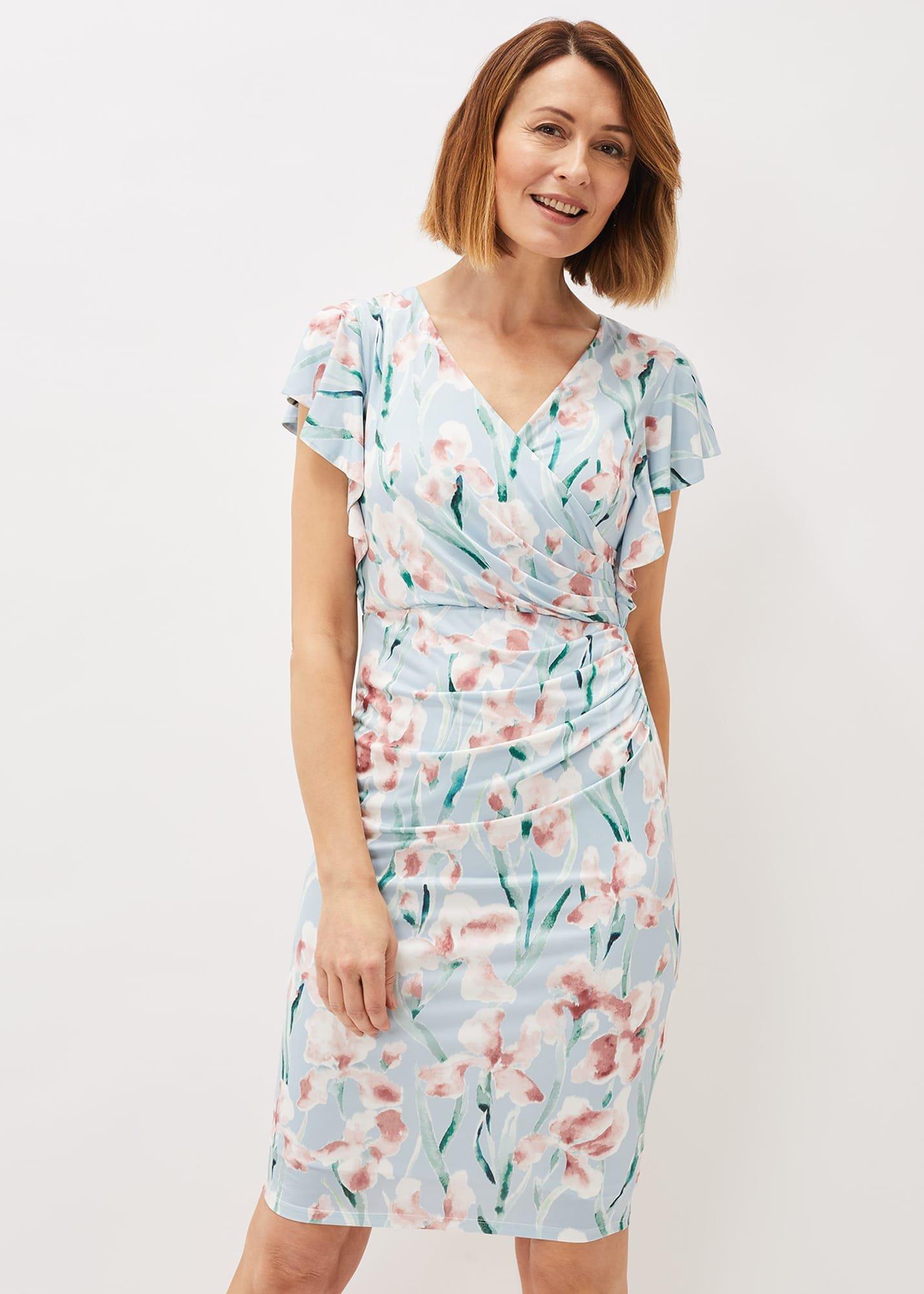 Jessie Watercolour Floral Jersey Dress