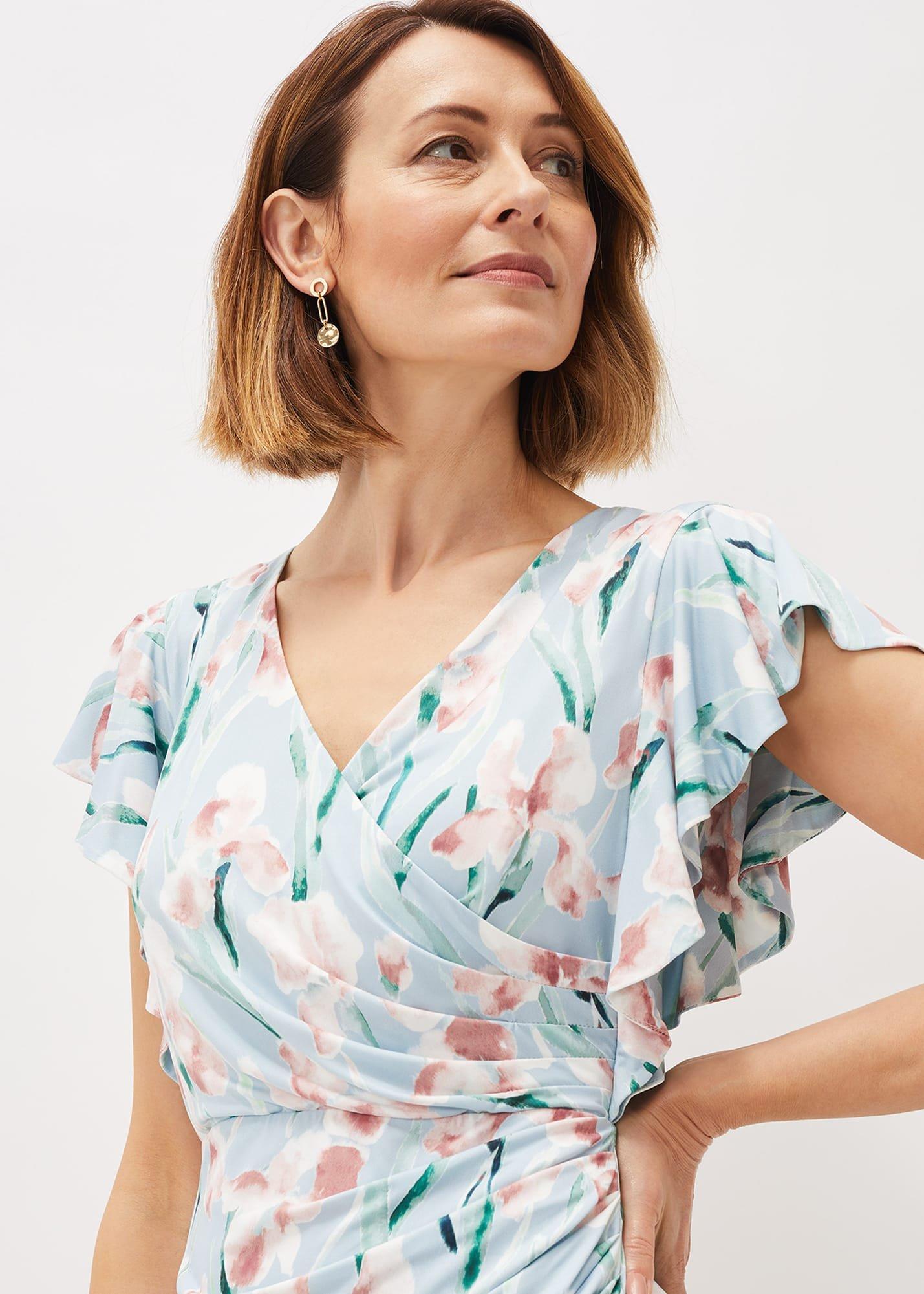 Jessie Watercolour Floral Jersey Dress