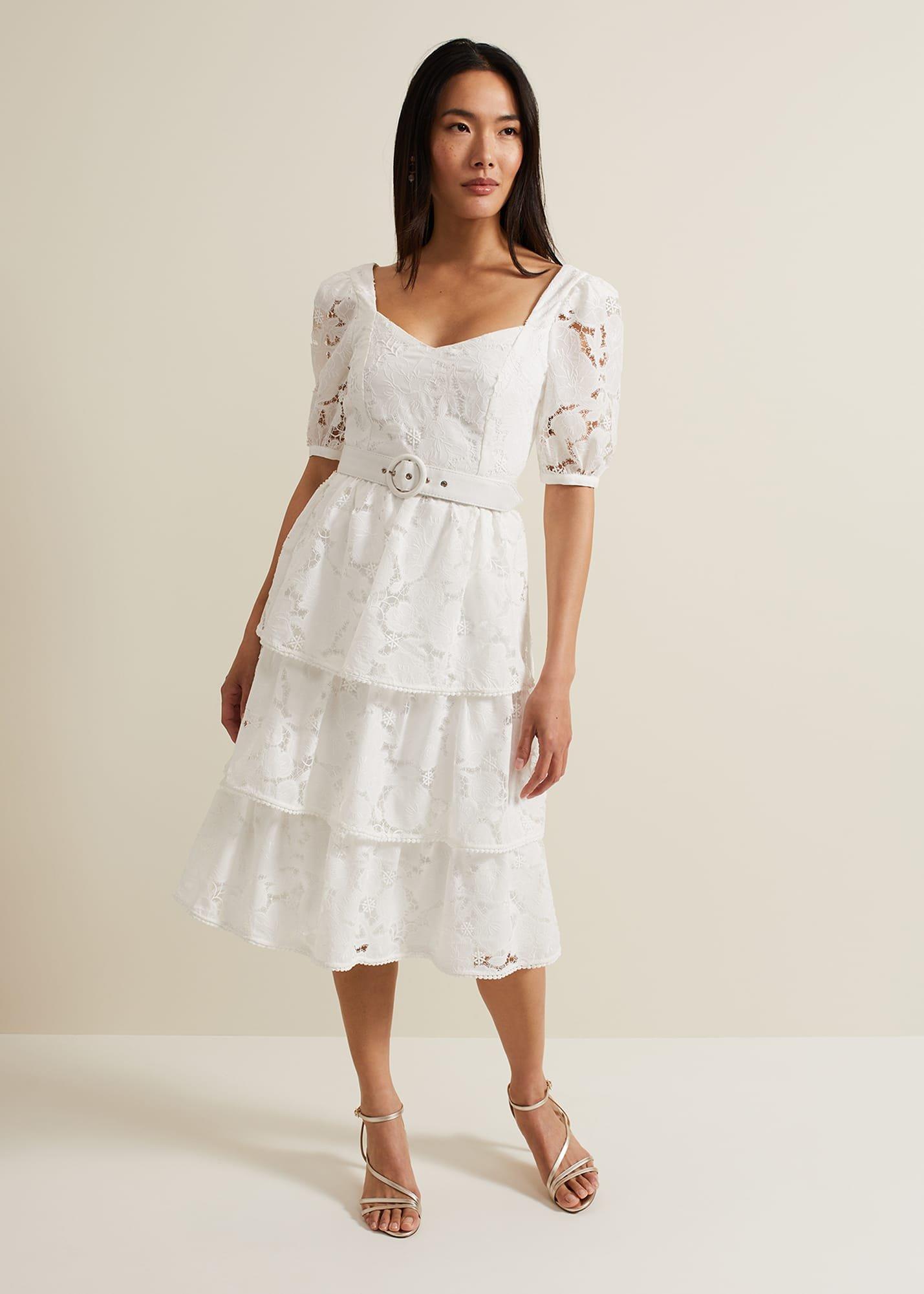 Elyse Lace Tiered Wedding Dress