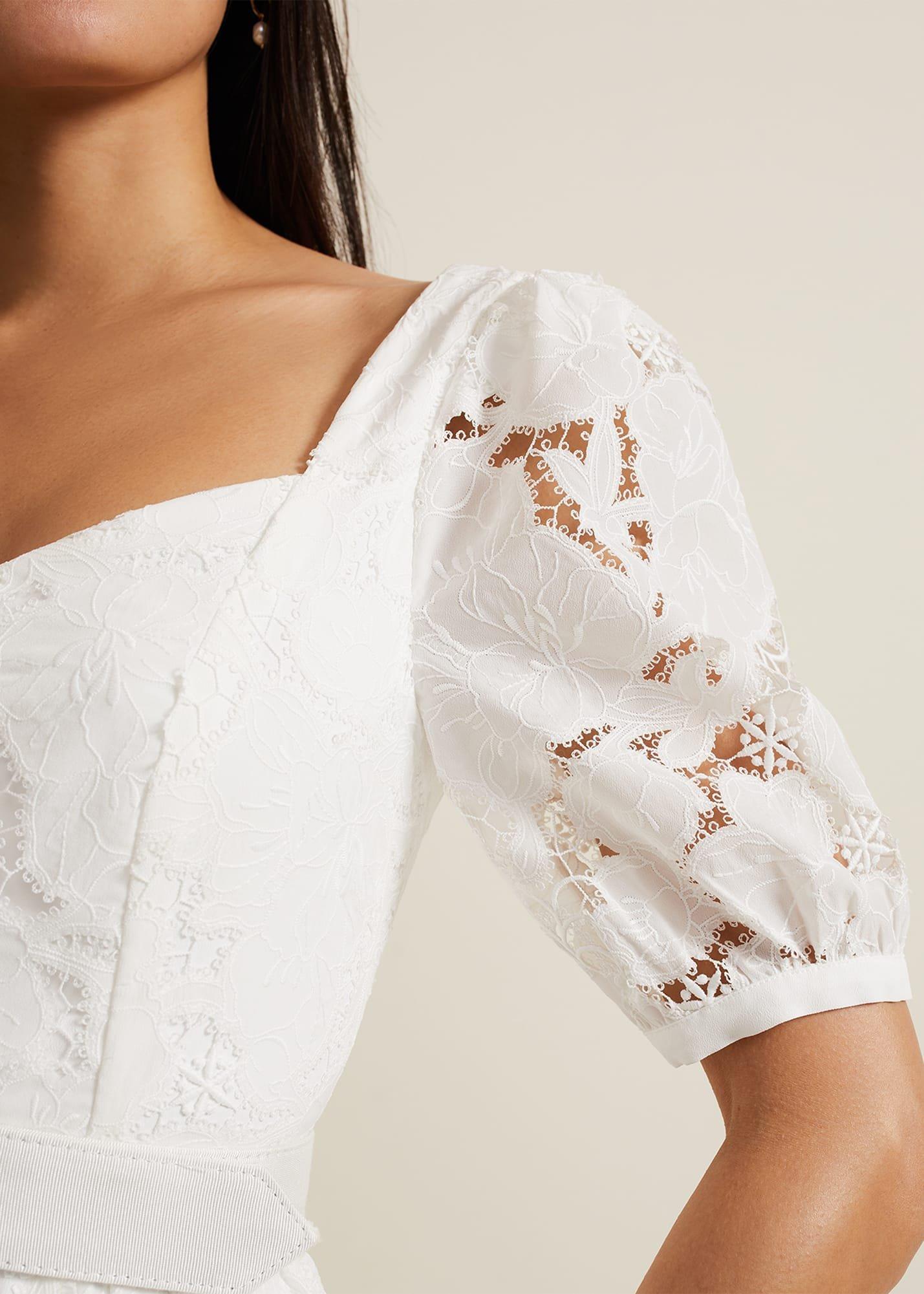 Elyse Lace Tiered Wedding Dress