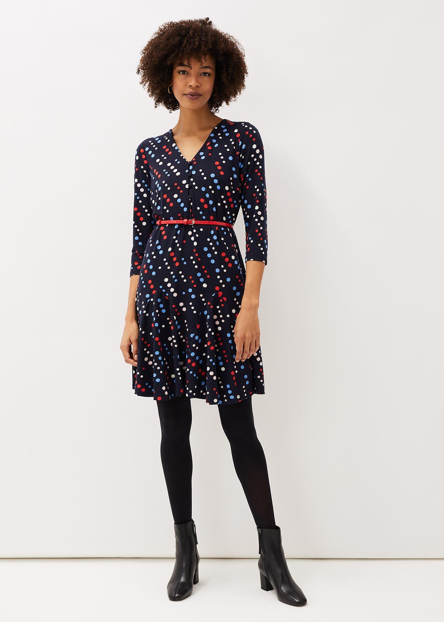 Marya Spot Jersey Dress