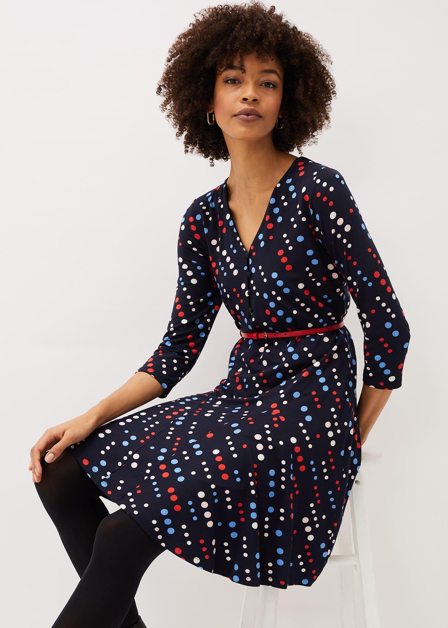 Marya Spot Jersey Dress