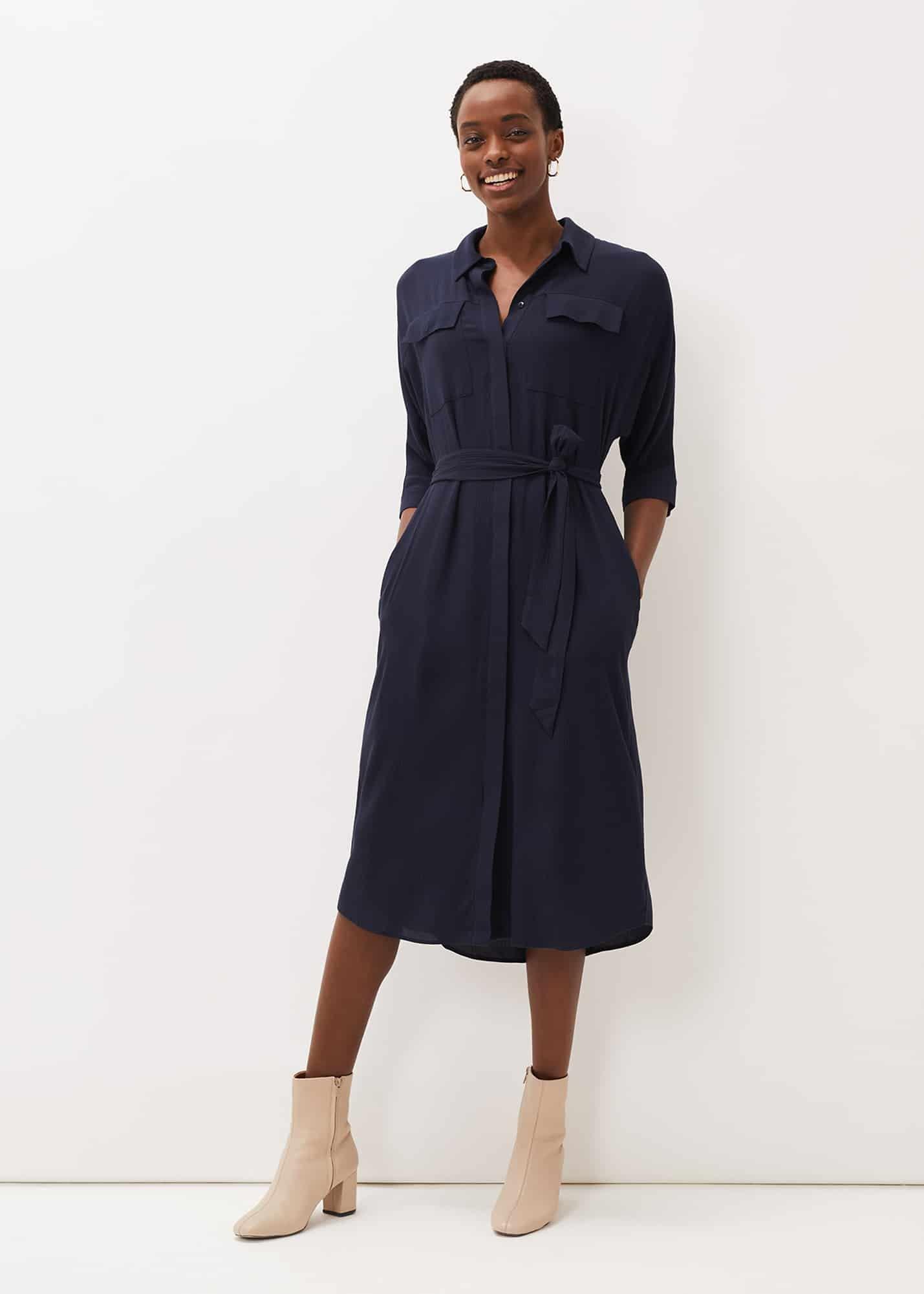 Maxine Belted Shirt Dress