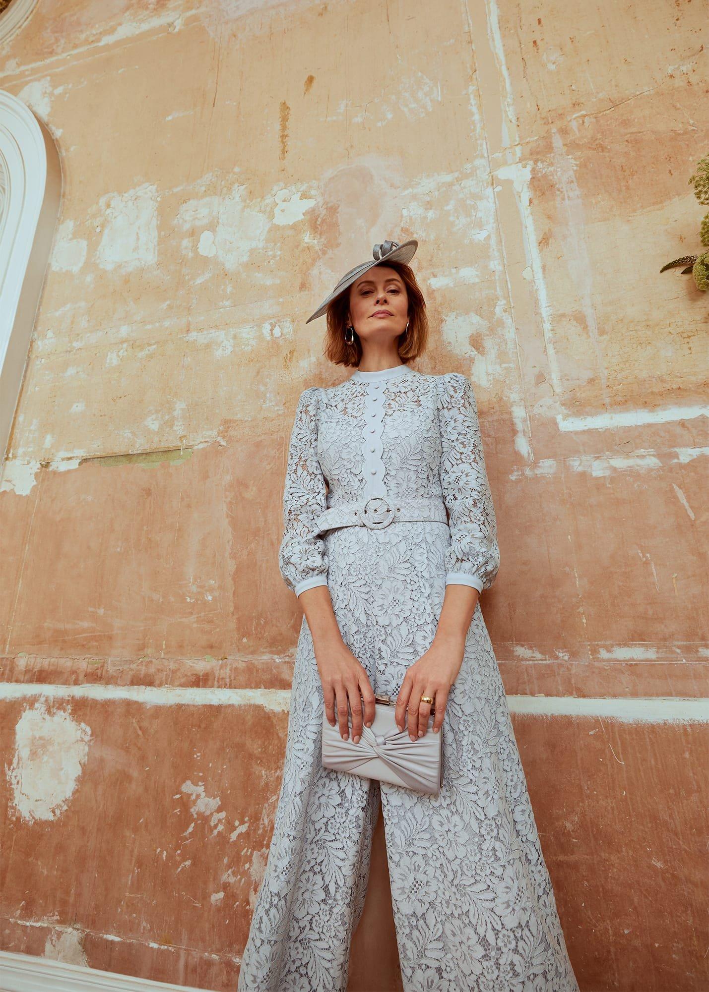 Monroe Belted Lace Wide Leg Jumpsuit