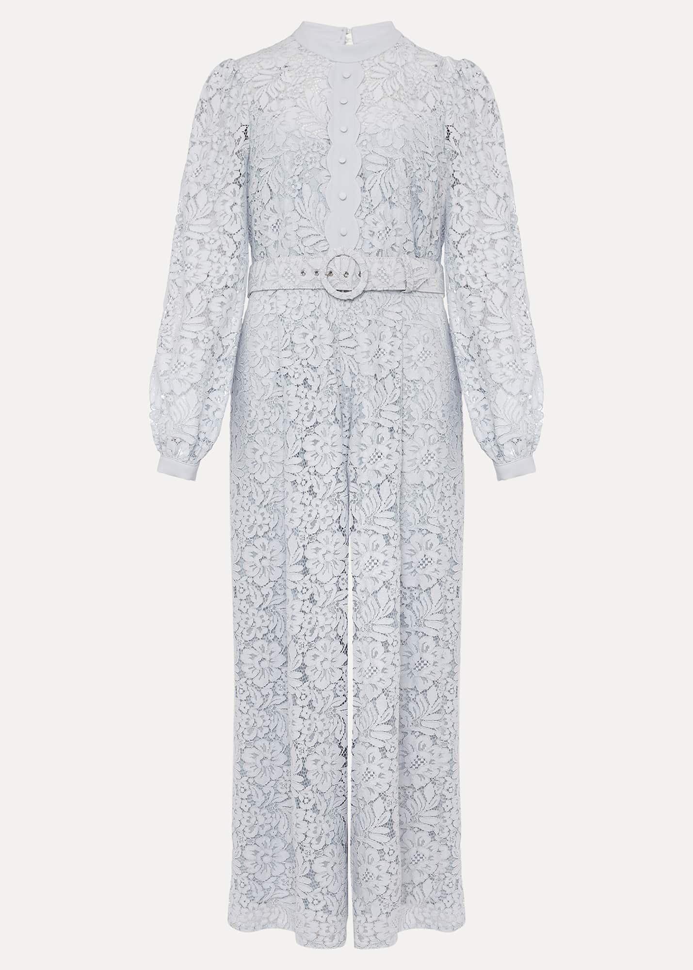 Monroe Belted Lace Wide Leg Jumpsuit