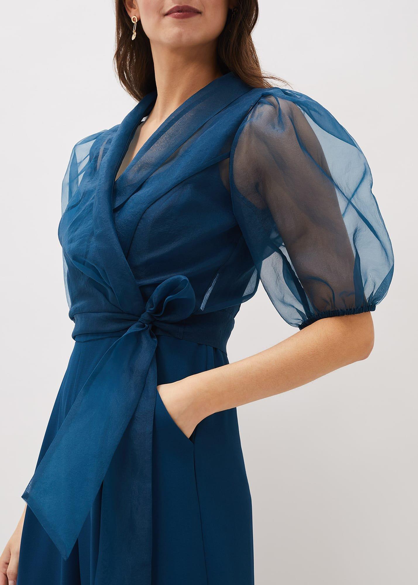 Brontie Puff Sleeve Wide Leg Jumpsuit