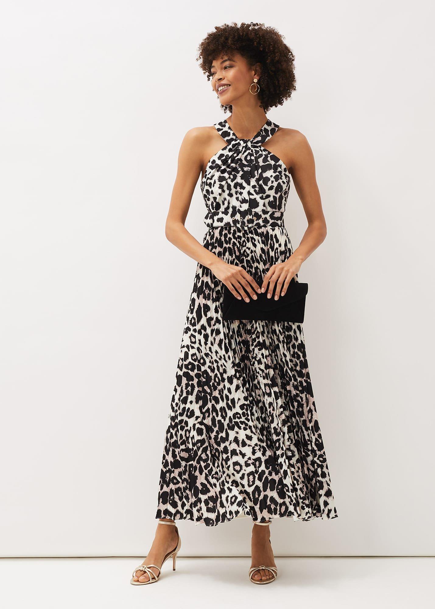 Chelsie Leopard Print Midaxi Dress