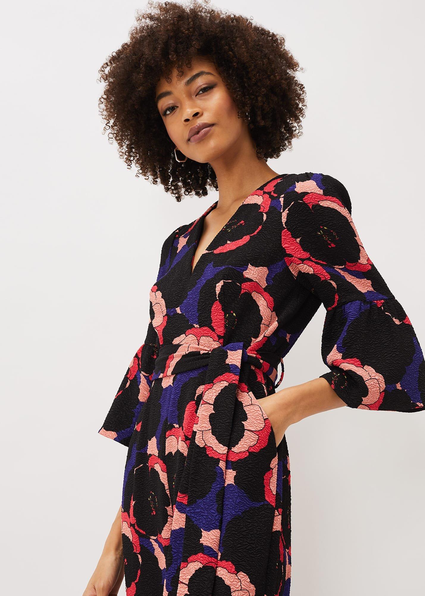 Darcey Floral Textured Tapered Jumpsuit