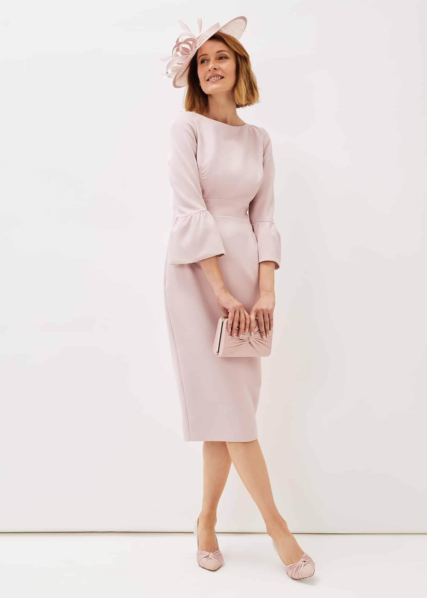 Keyla Fluted Sleeve Fitted Dress