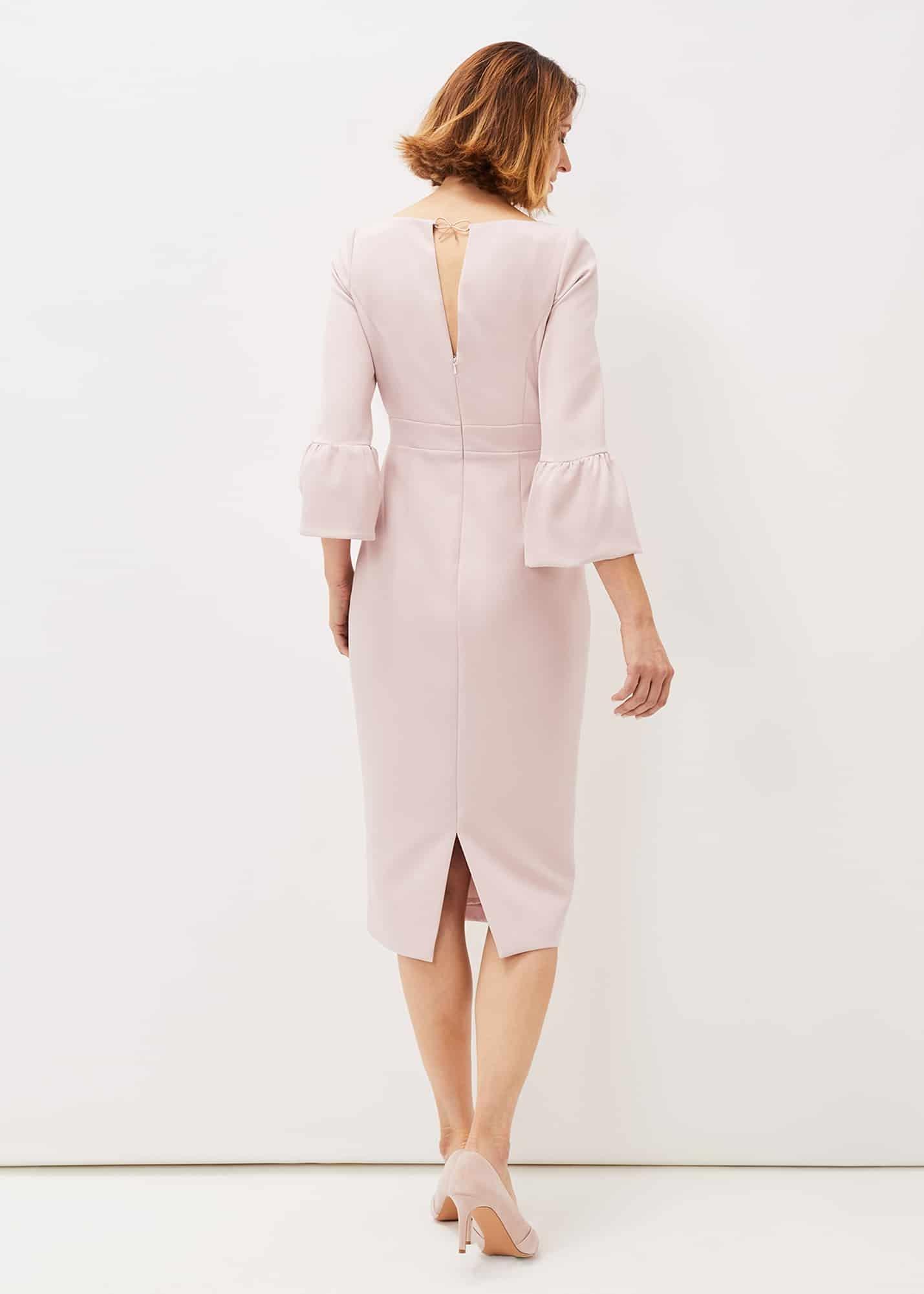 Keyla Fluted Sleeve Fitted Dress