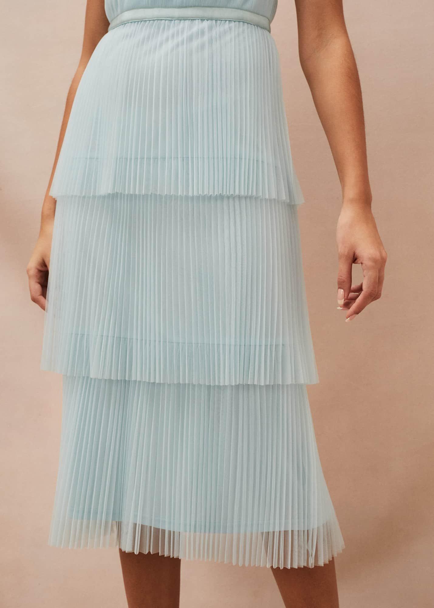 Kaia Pleated Tulle Midi Dress