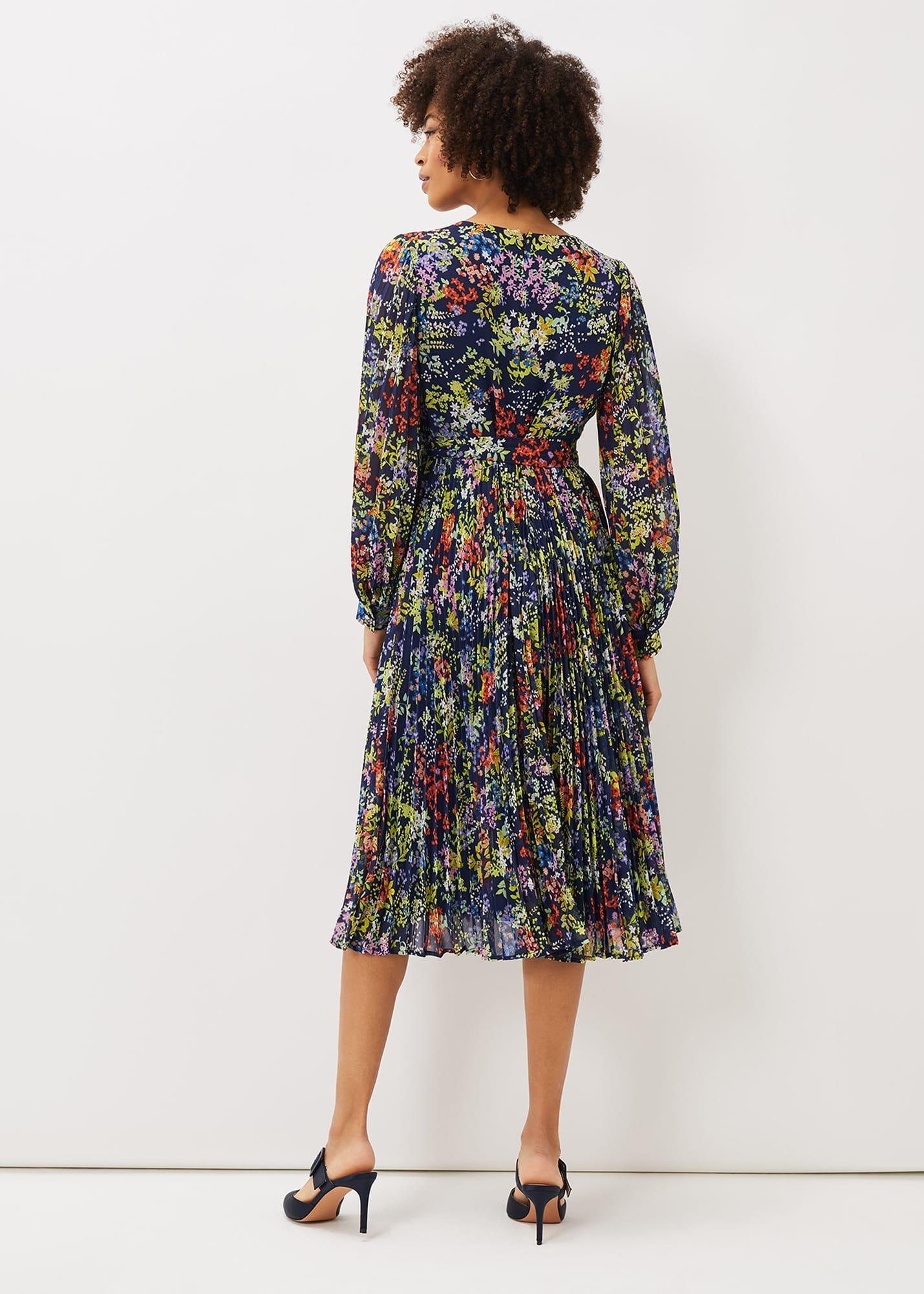 Fenella Ditsy Print Pleated Dress