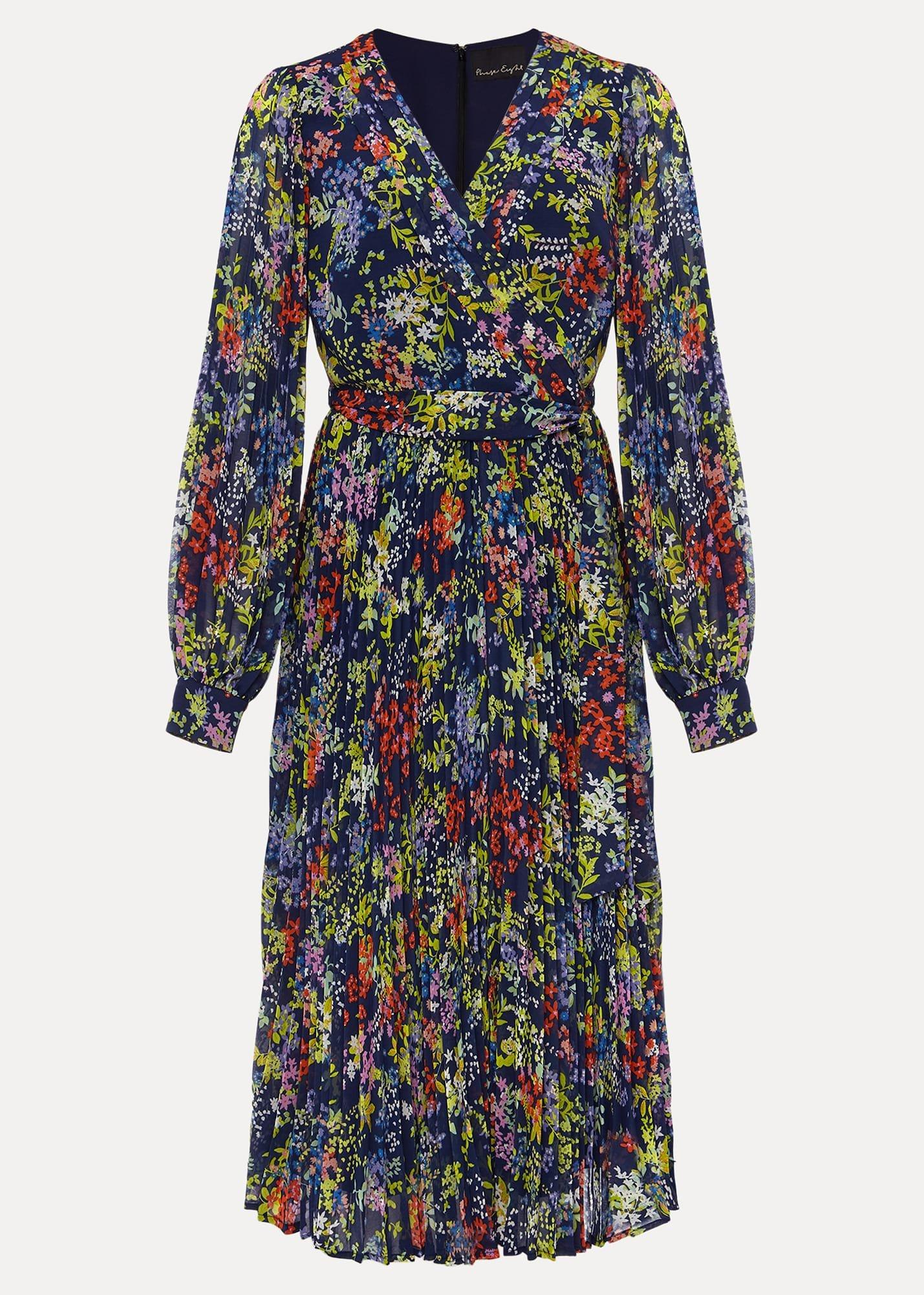 Fenella Ditsy Print Pleated Dress
