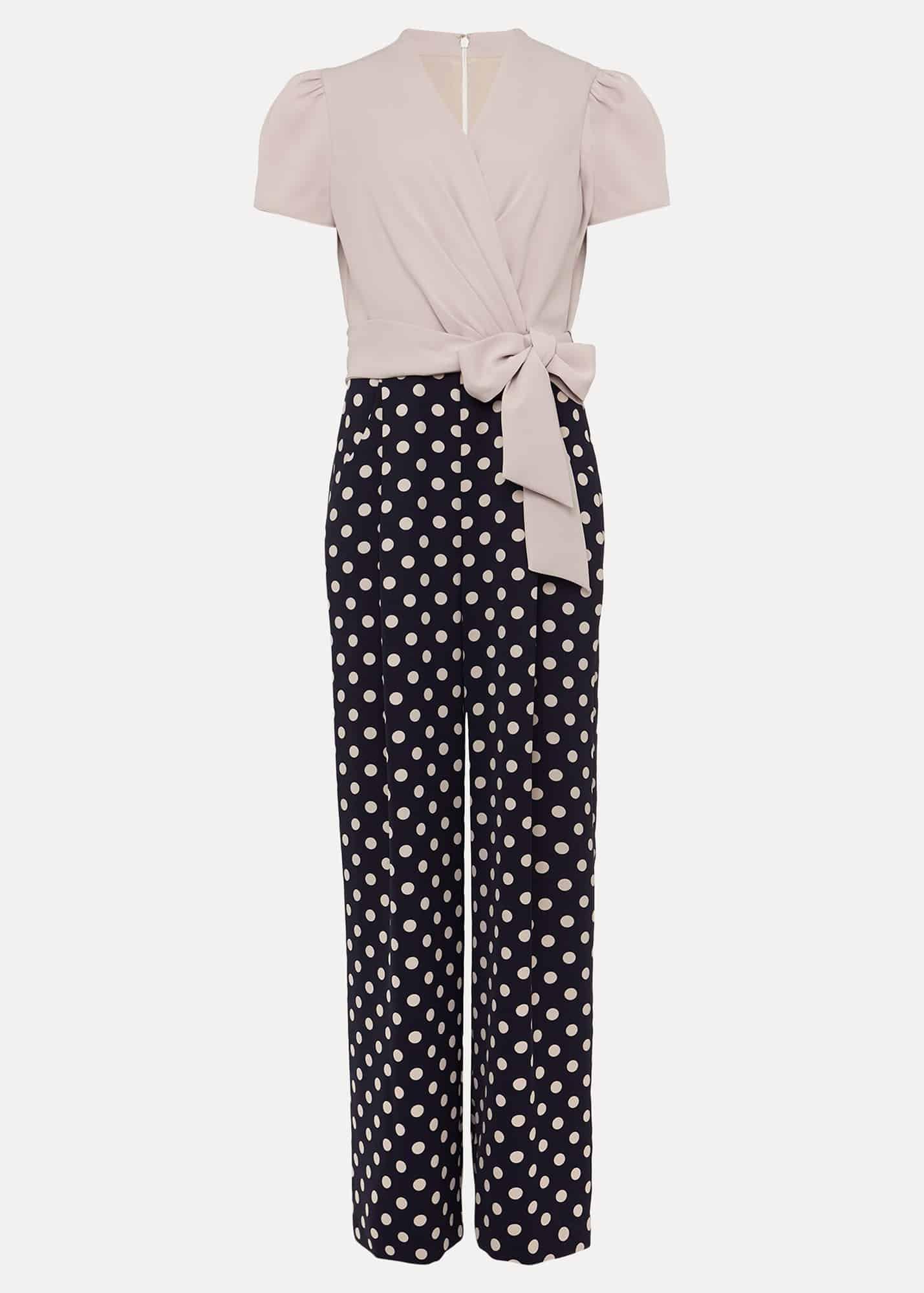 Eloise Spot Print Wide Leg Jumpsuit