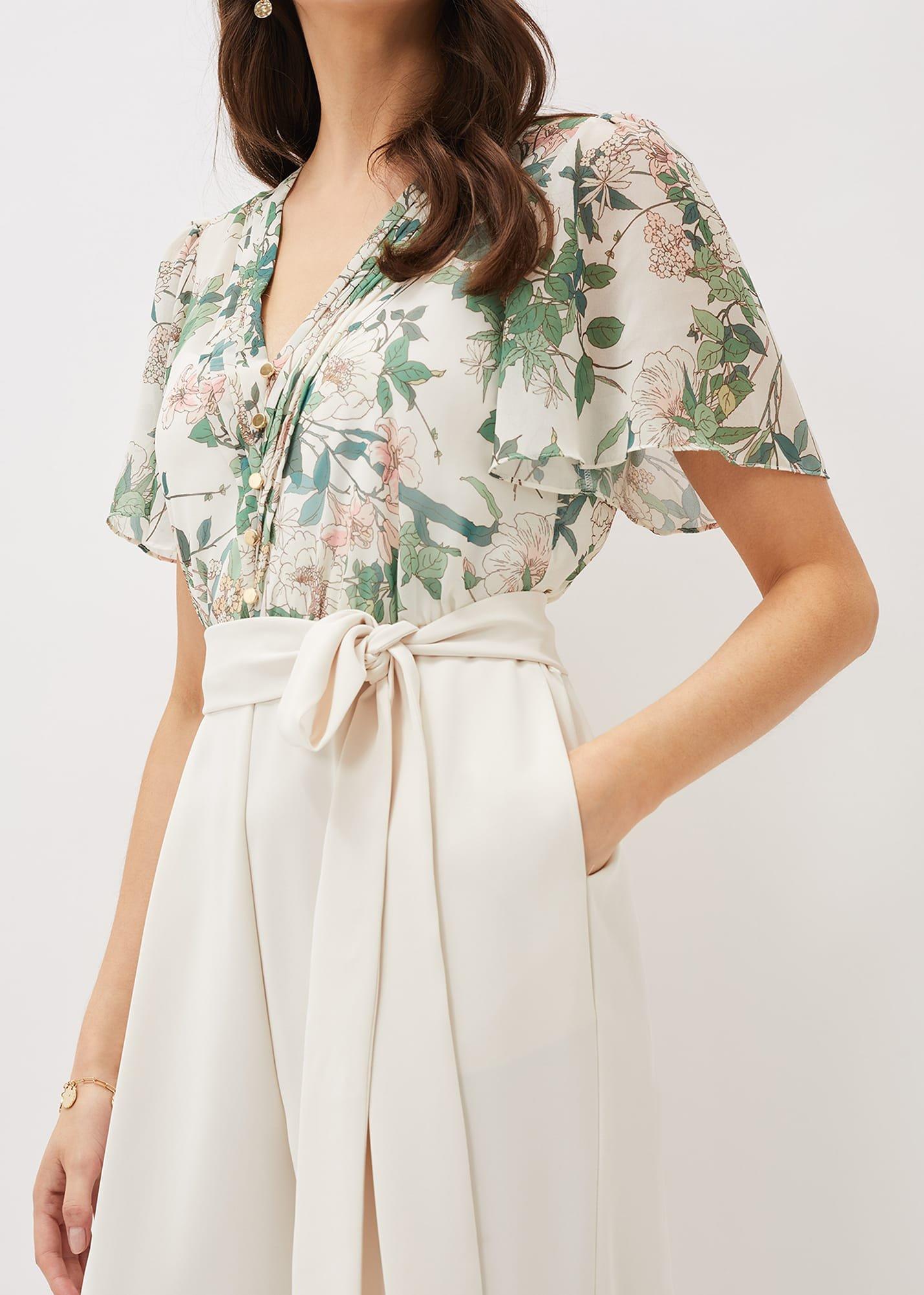 Dani Floral Print Wide Leg Jumpsuit
