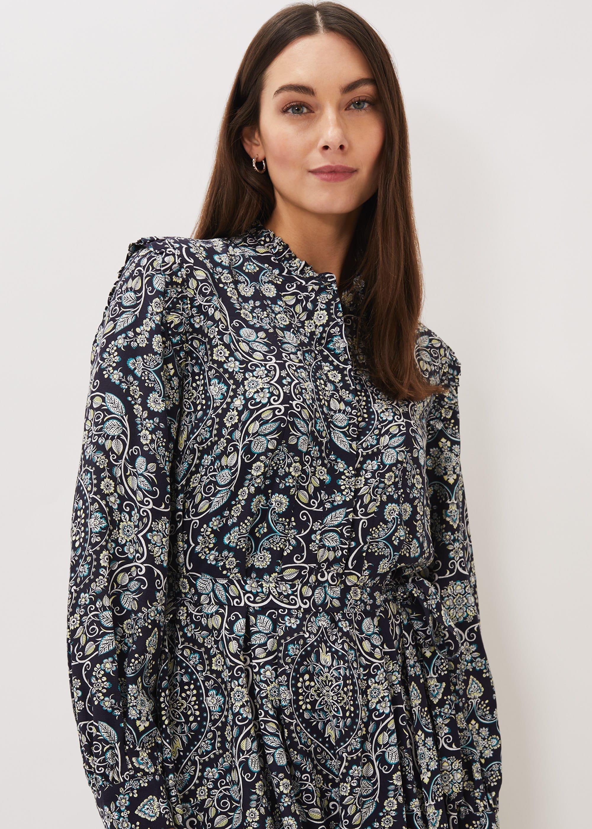 Polly Paisley Print Midi Dress