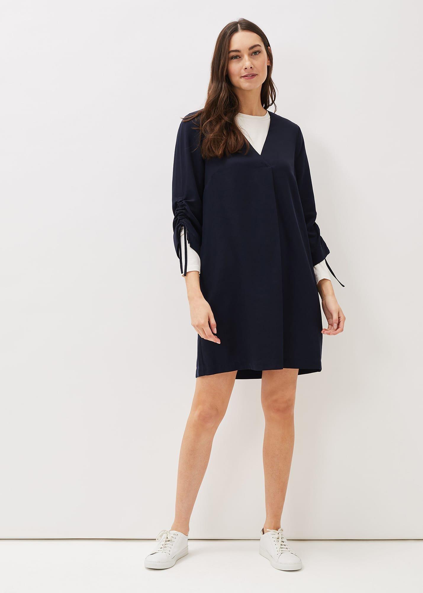 Cieara Tie Detail Sleeve Tunic Dress