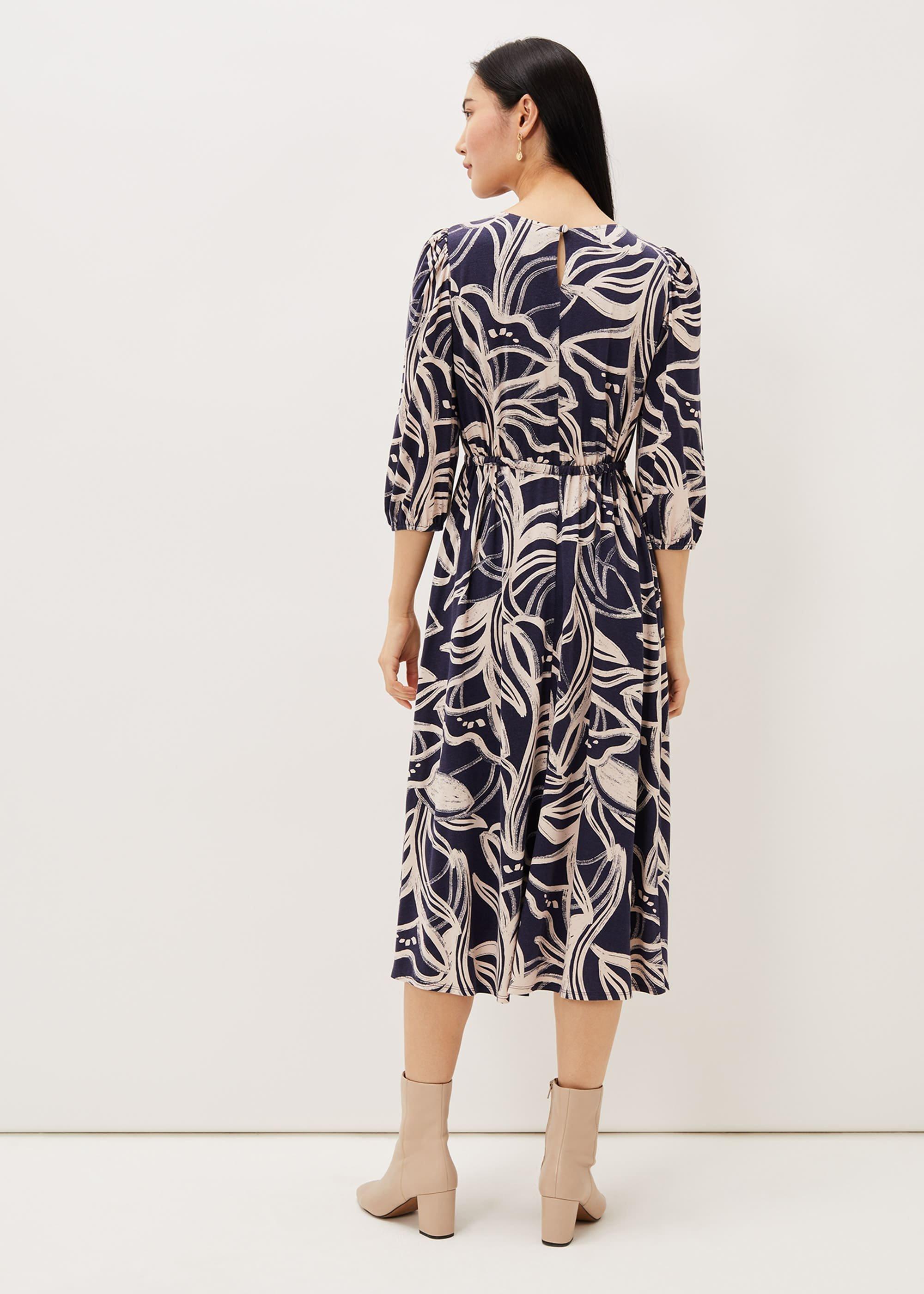 Carley Print Jersey Midi Dress