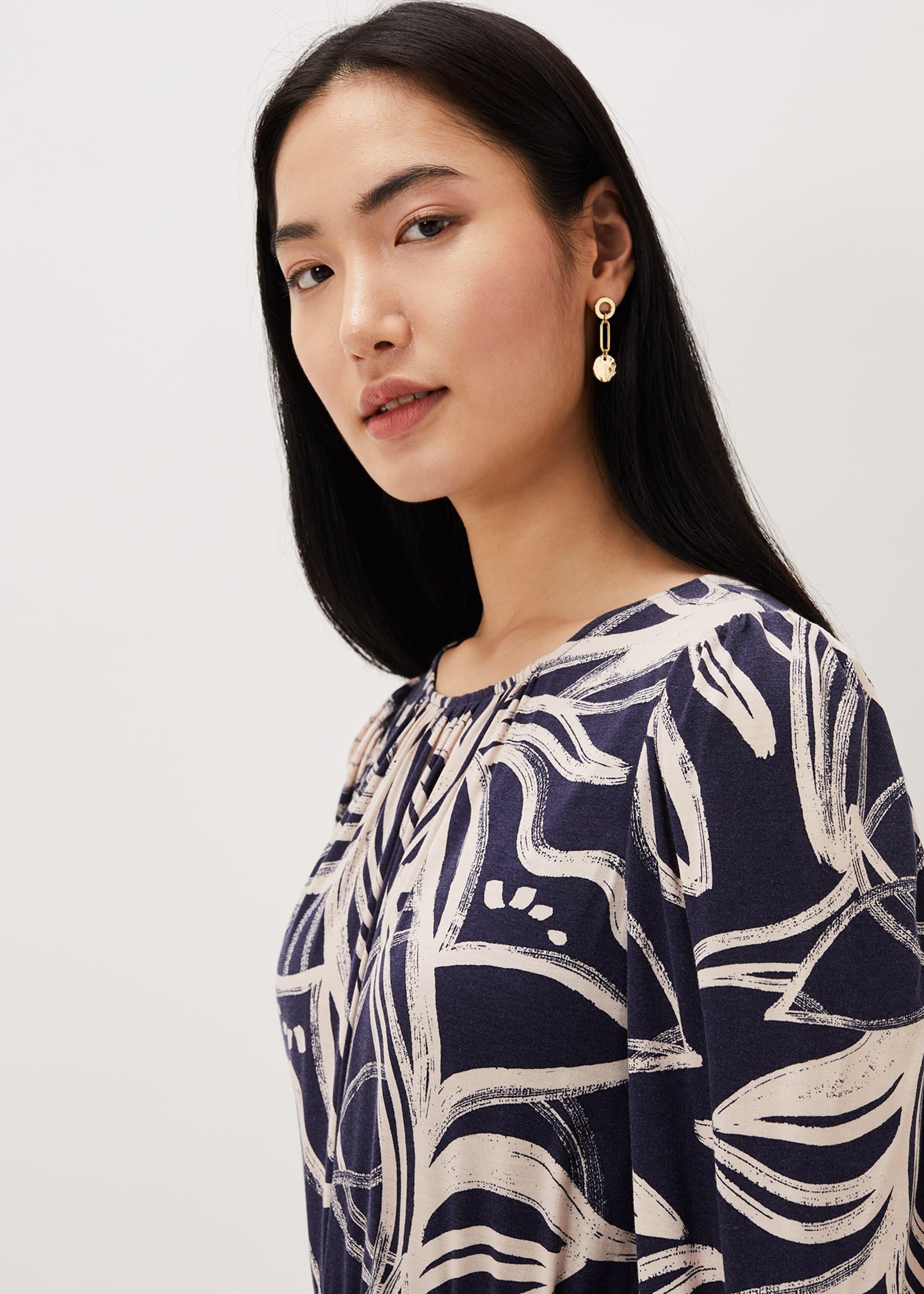 Carley Print Jersey Midi Dress