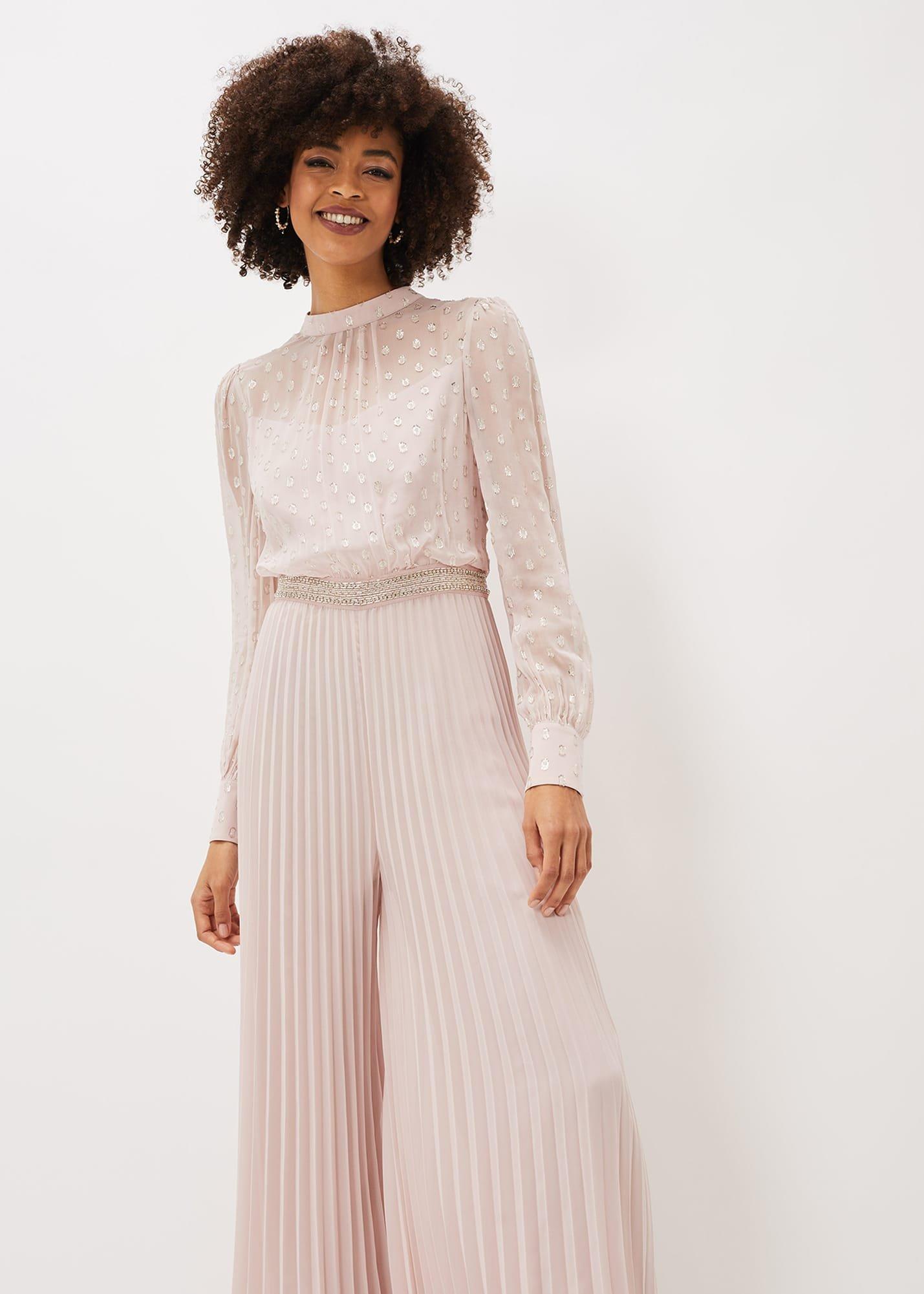 Charley Pleated Spot Print Jumpsuit