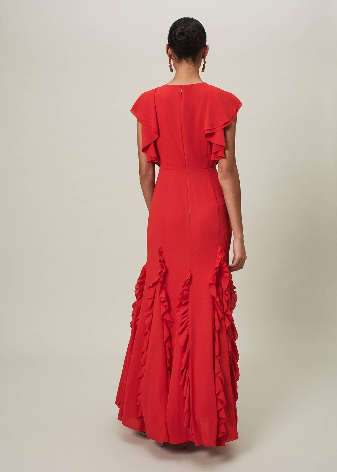 Donatella Ruffle Maxi Dress