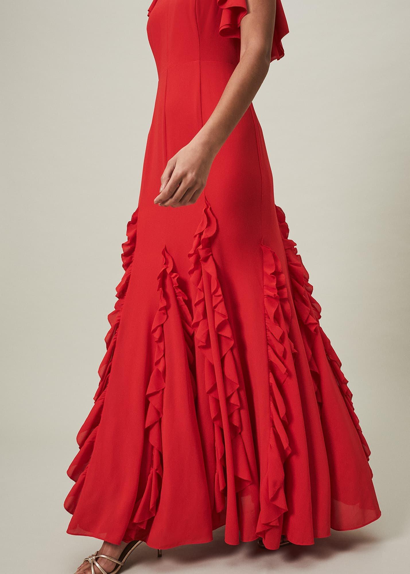 Donatella Ruffle Maxi Dress
