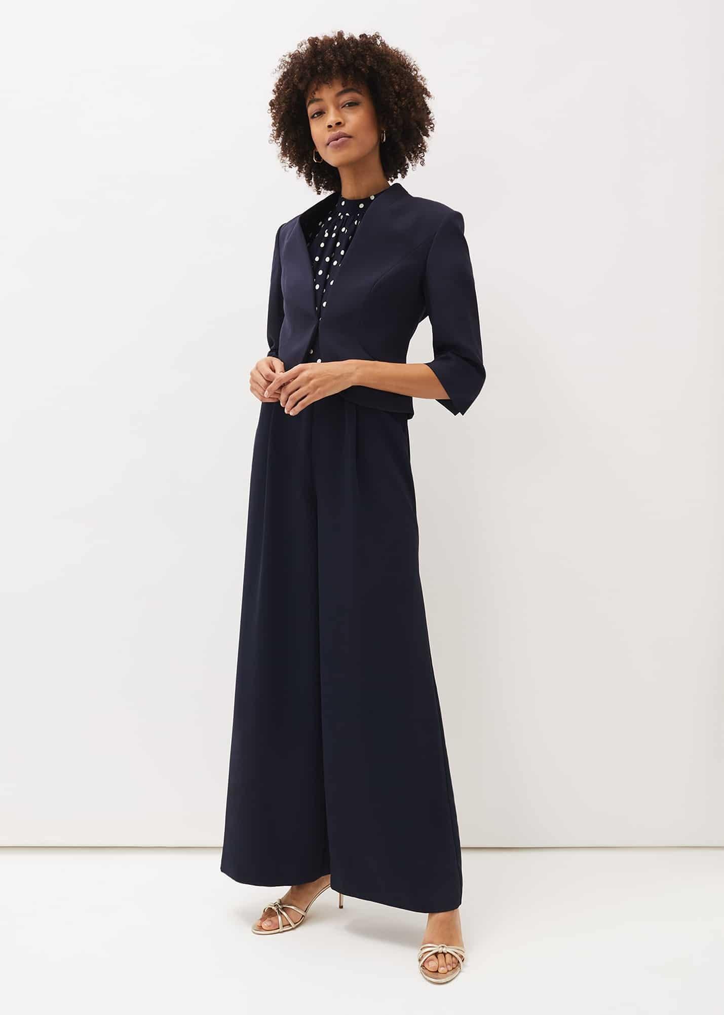 Paulina Puff Sleeve Spot Jumpsuit