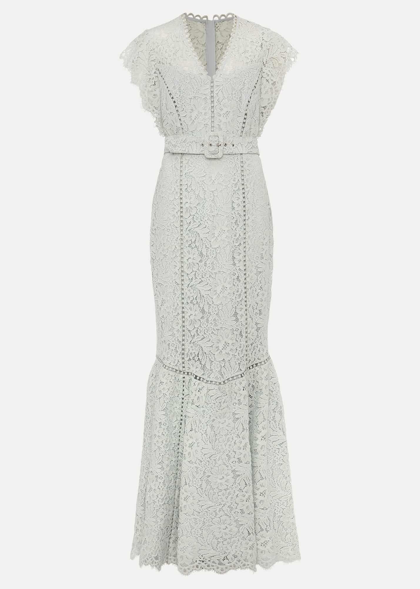 Esmerelda Lace Belted Fishtail Dress