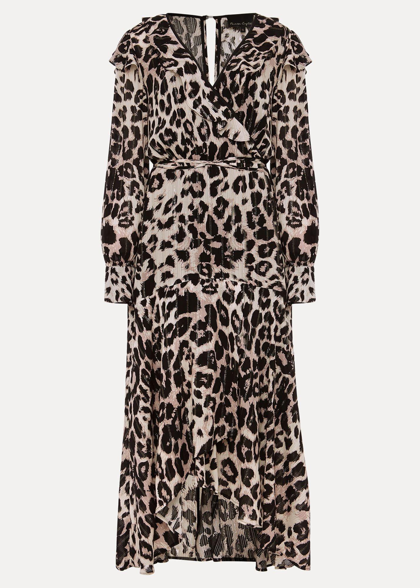 Chelsie Leopard Wrap Dress