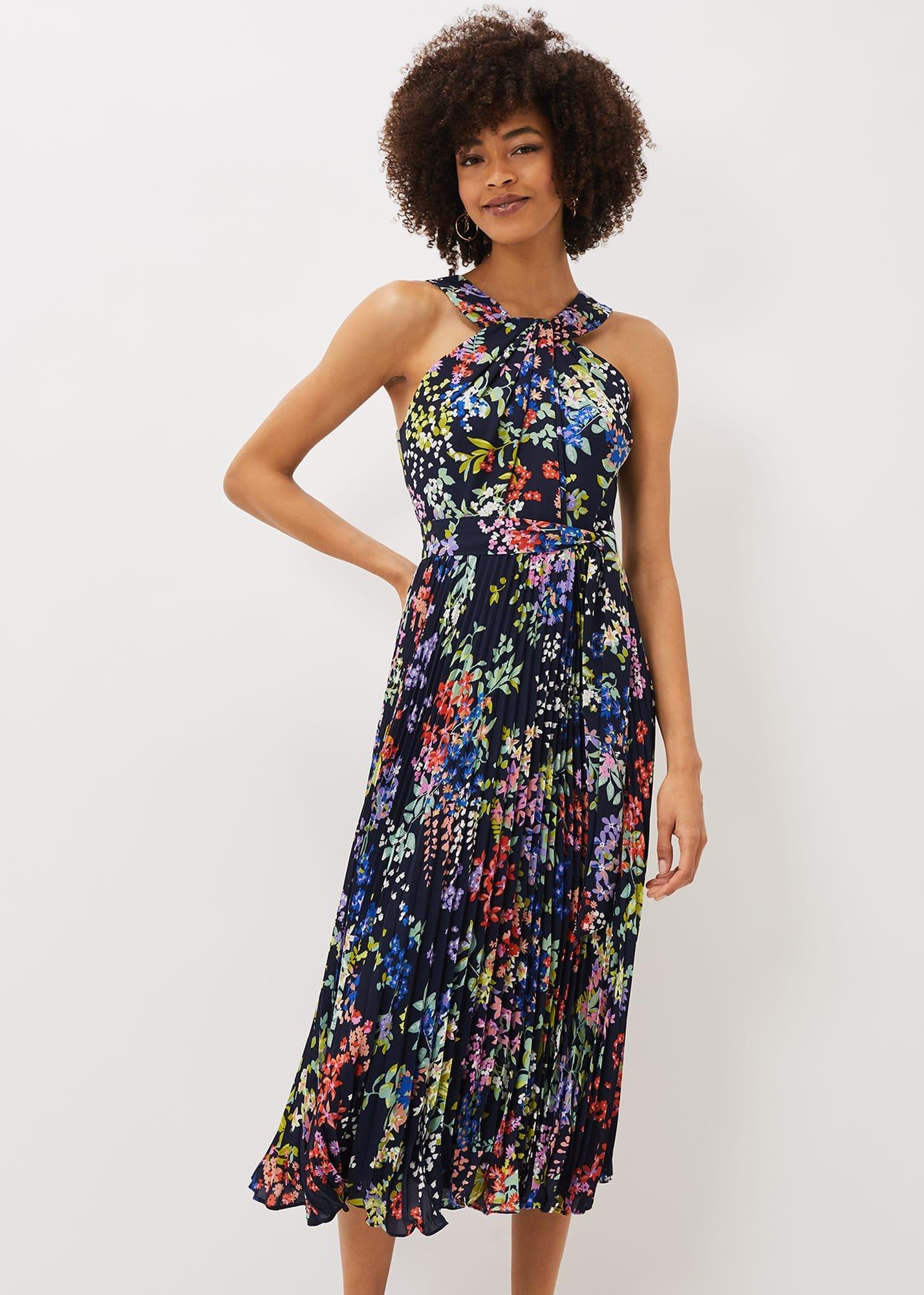 Fenella Pleated Floral Dress