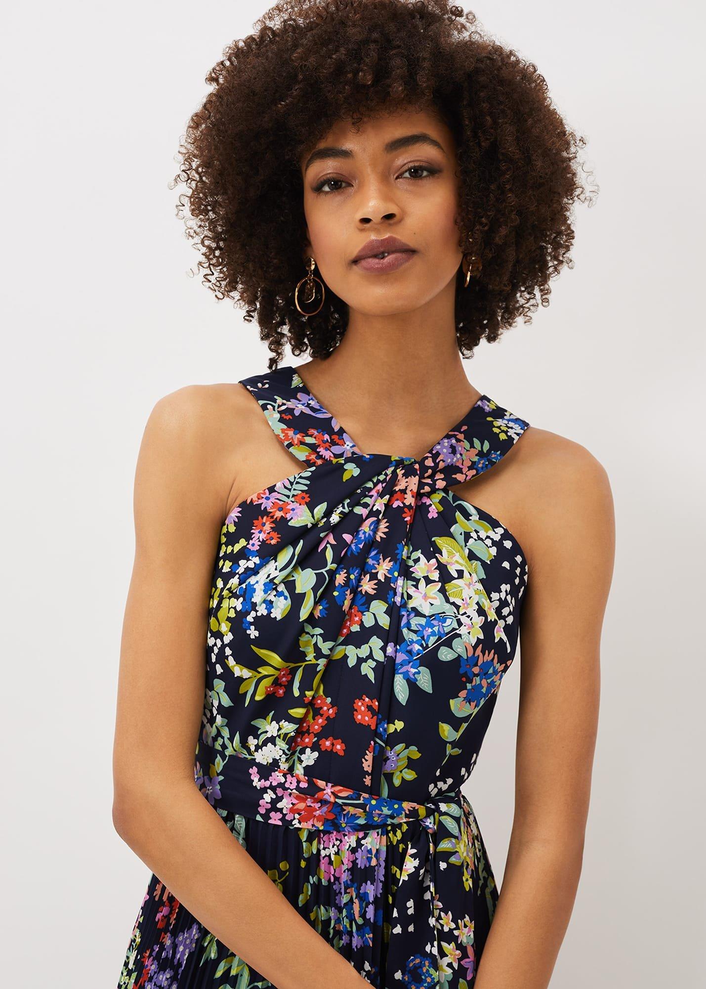 Fenella Pleated Floral Dress