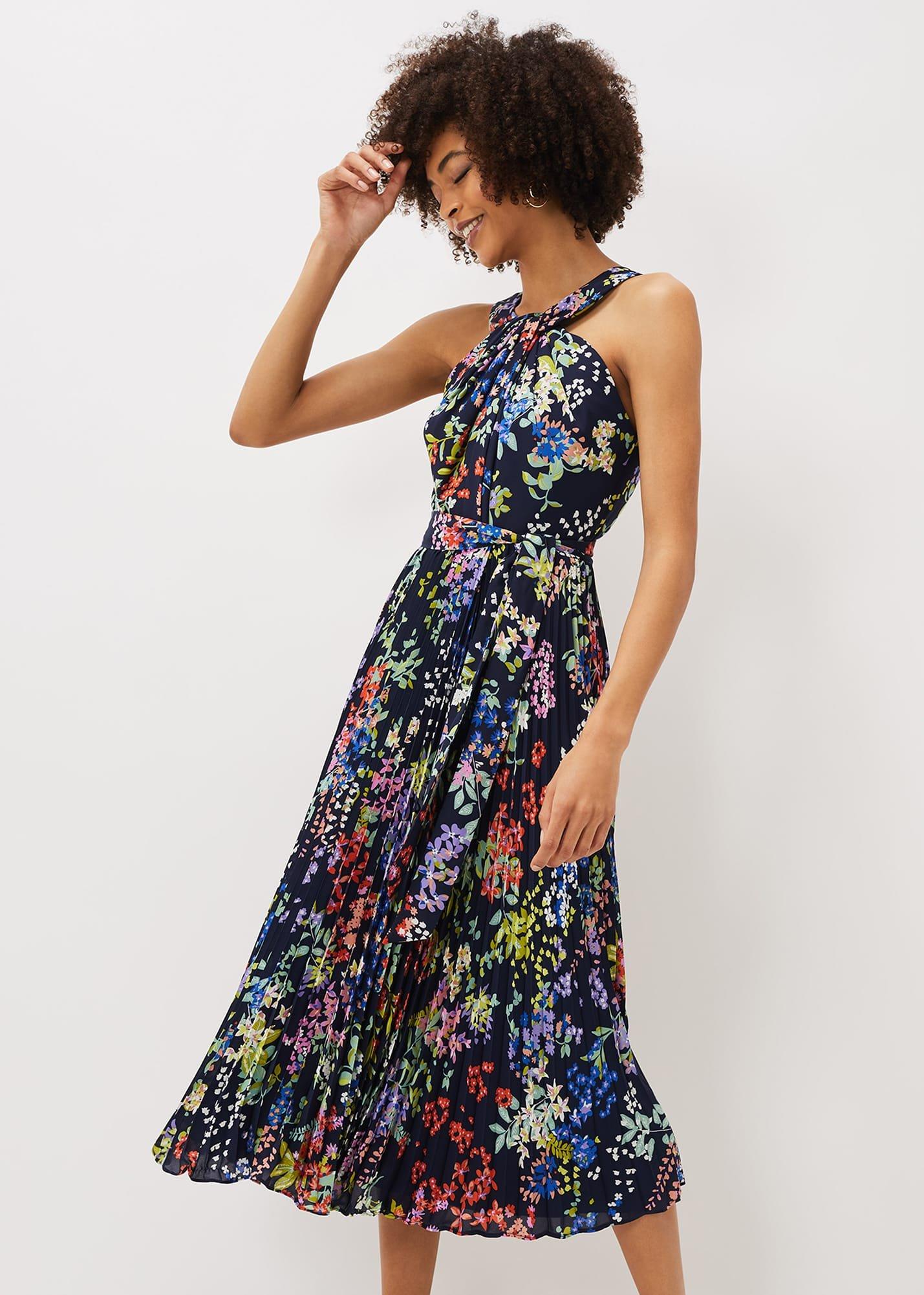 Fenella Pleated Floral Dress