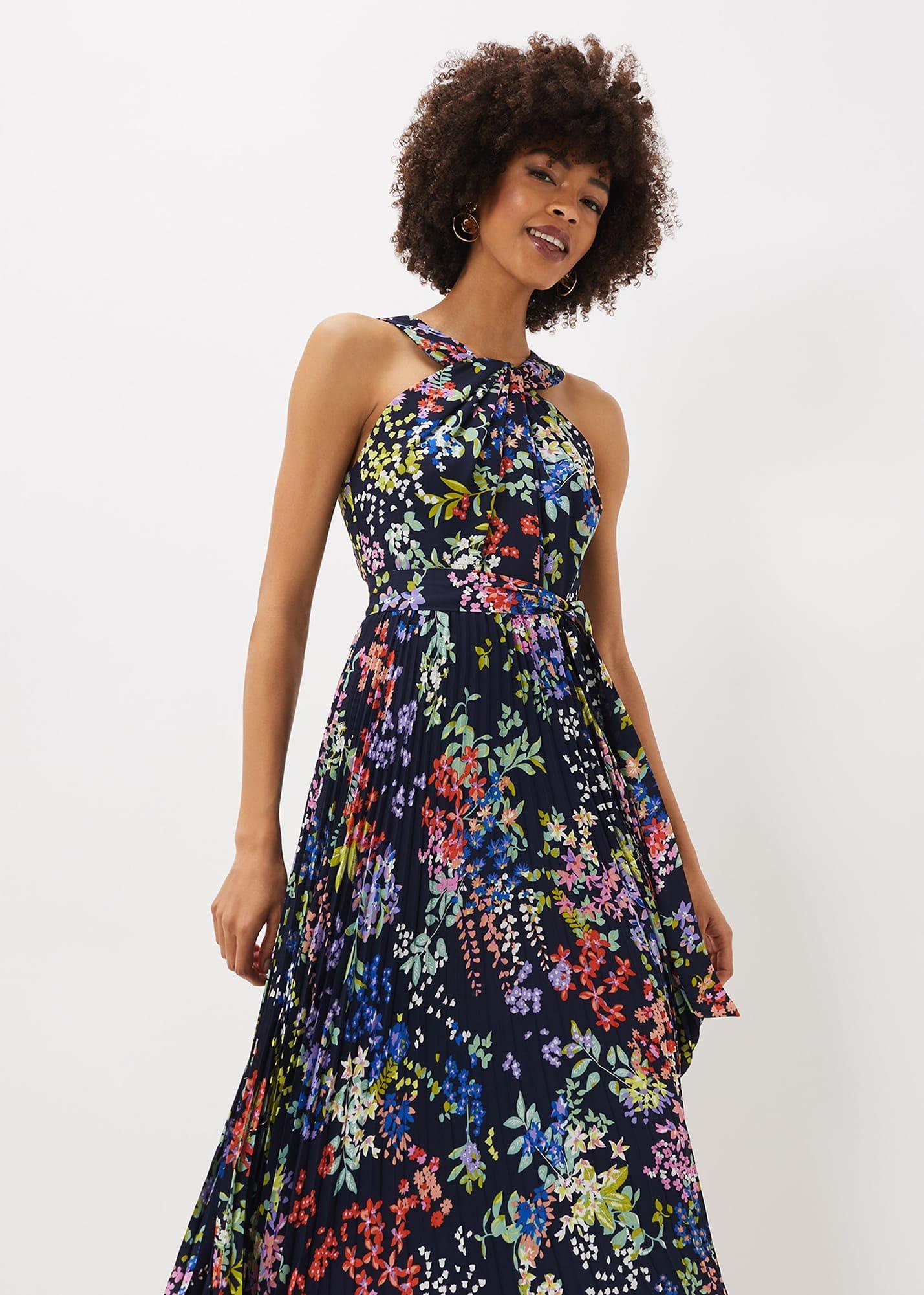 Fenella Pleated Floral Dress