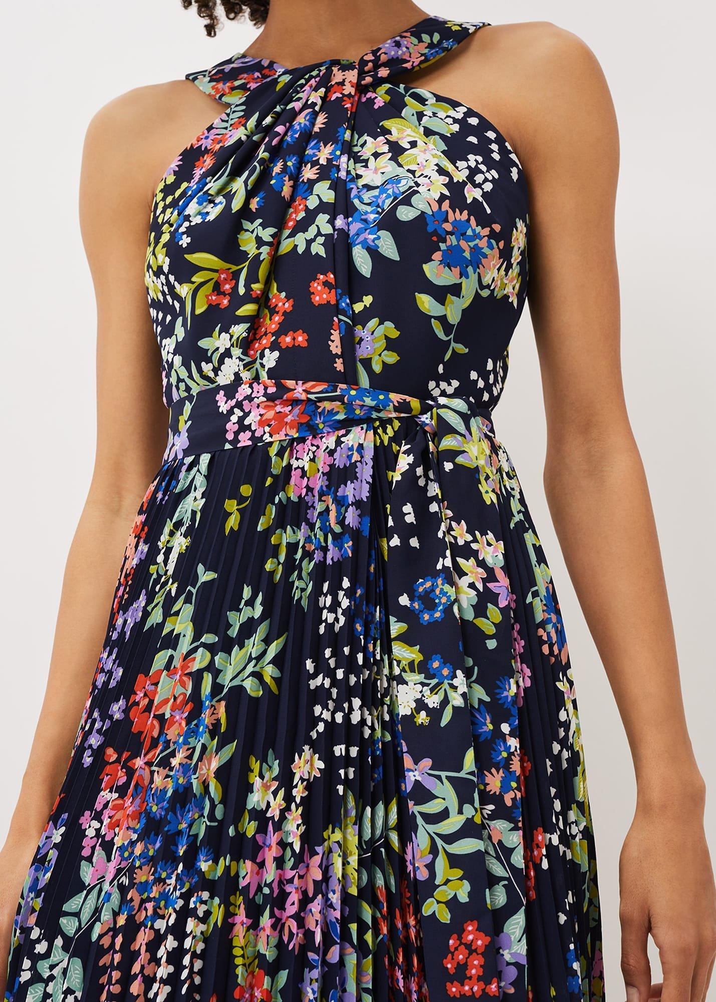 Fenella Pleated Floral Dress
