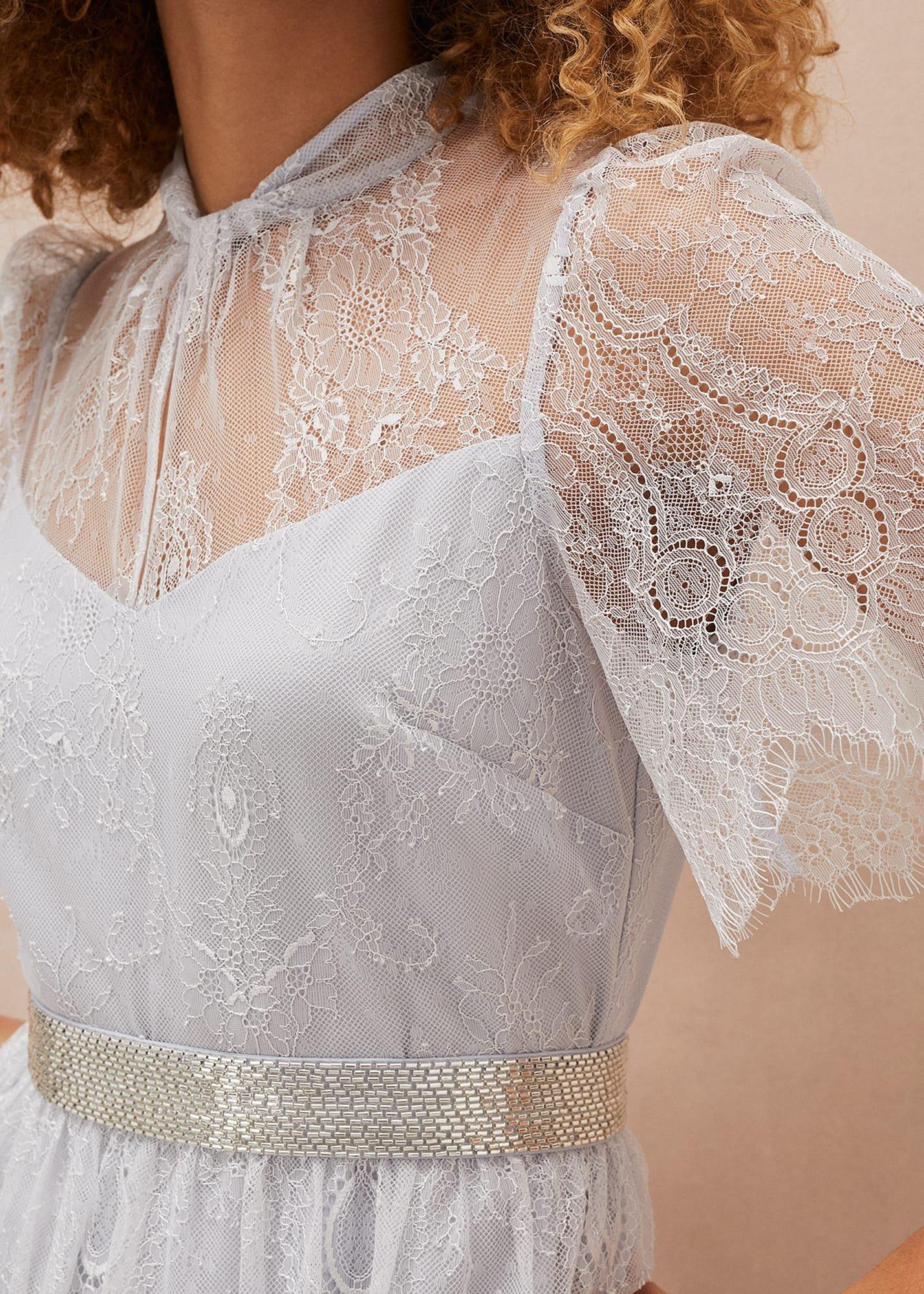 Ginnie Lace Tiered Midi Dress