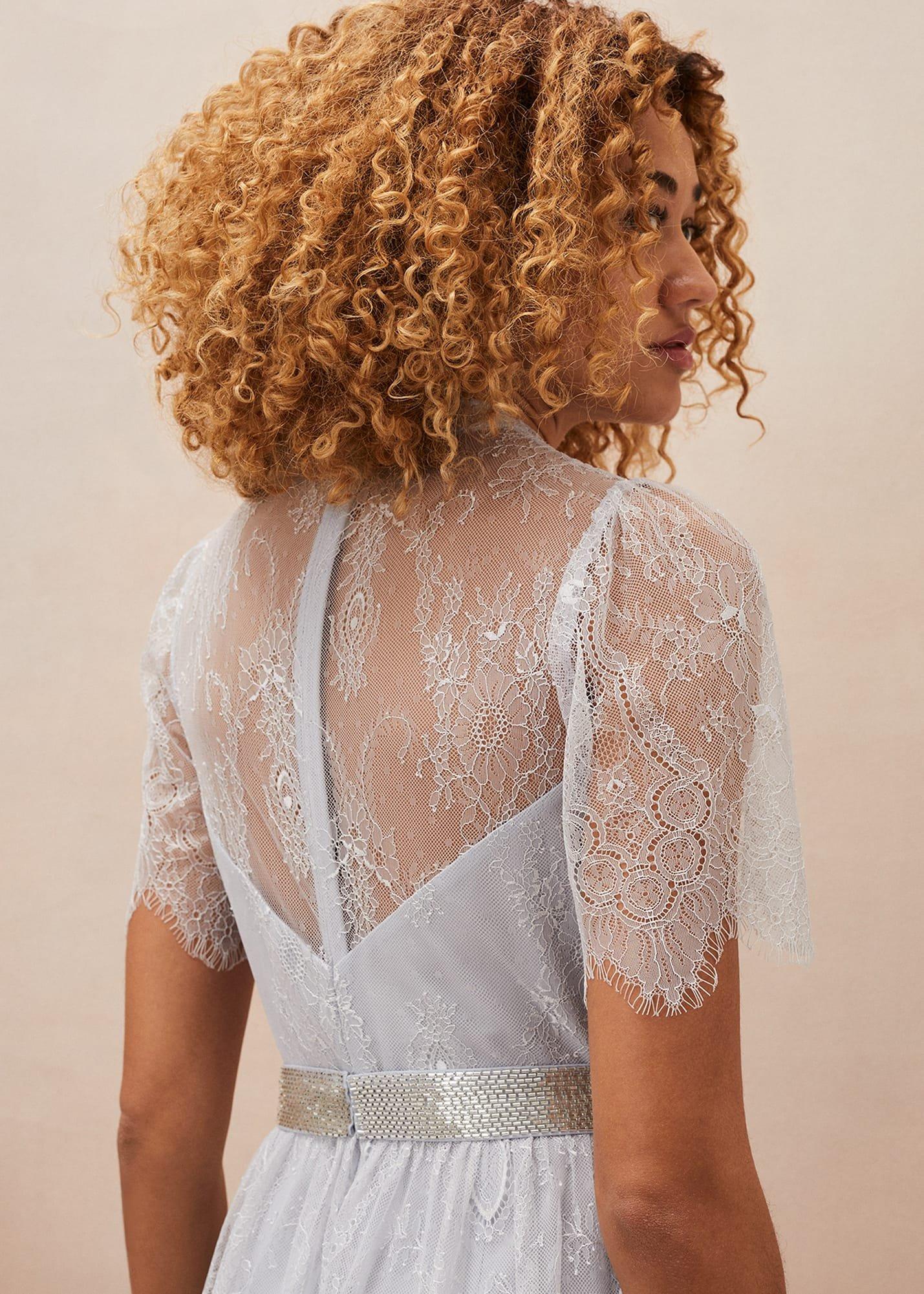 Ginnie Lace Tiered Midi Dress