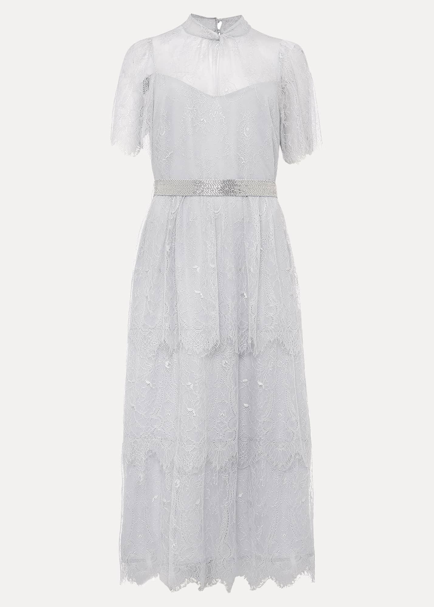Ginnie Lace Tiered Midi Dress