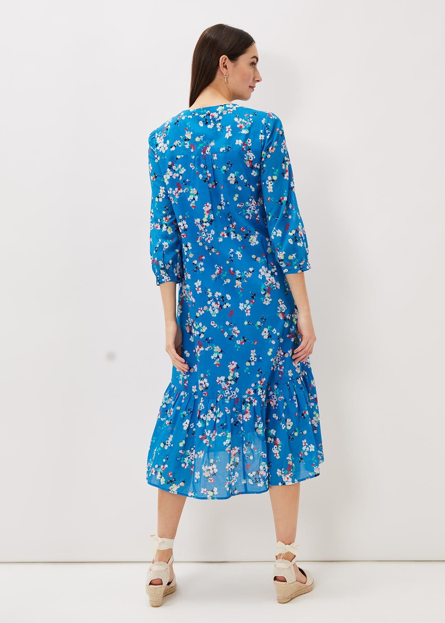 Cotton Floral Tiered Dress