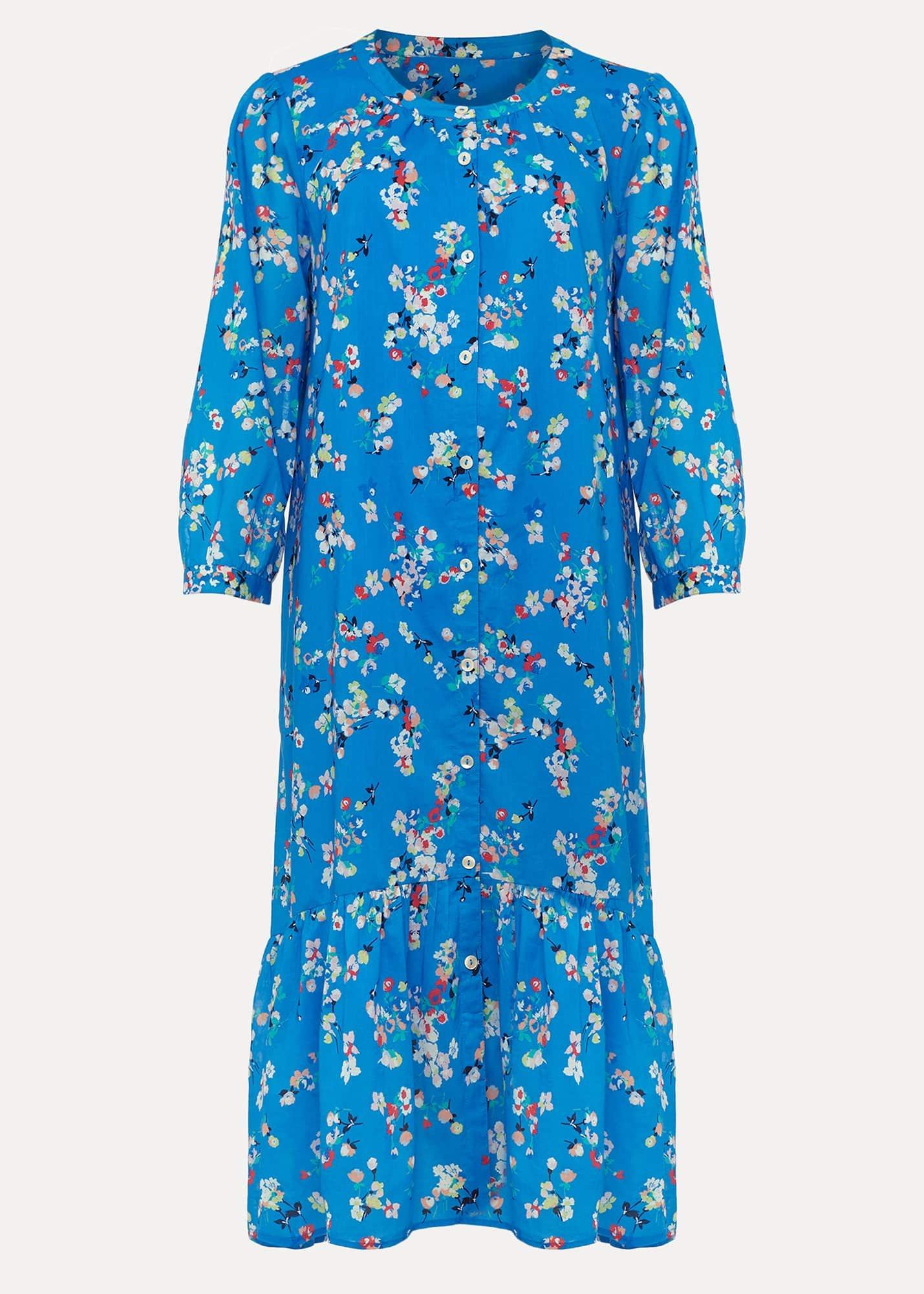 Cotton Floral Tiered Dress