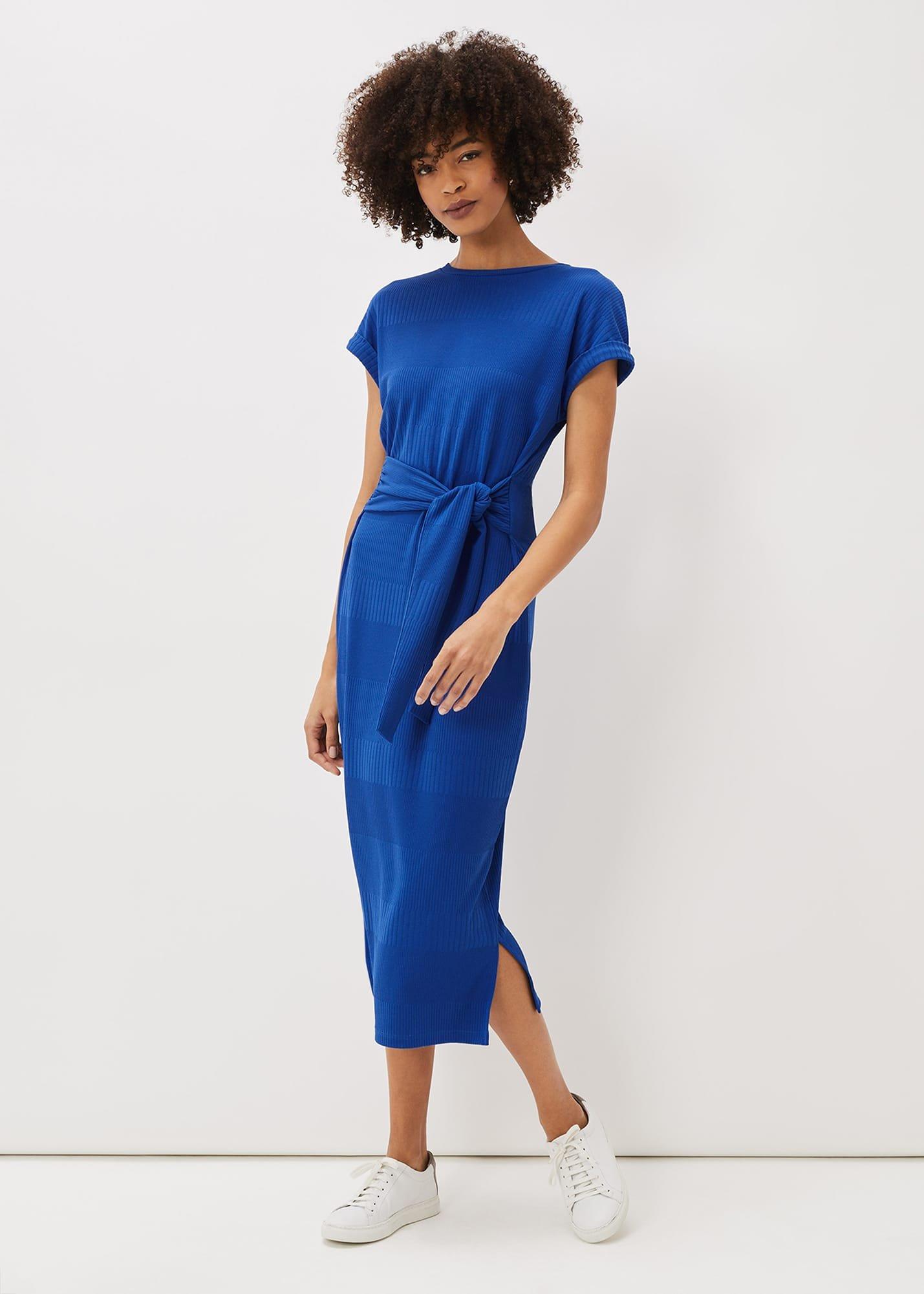 Yazmina Tie Waist Jersey Midi Dress
