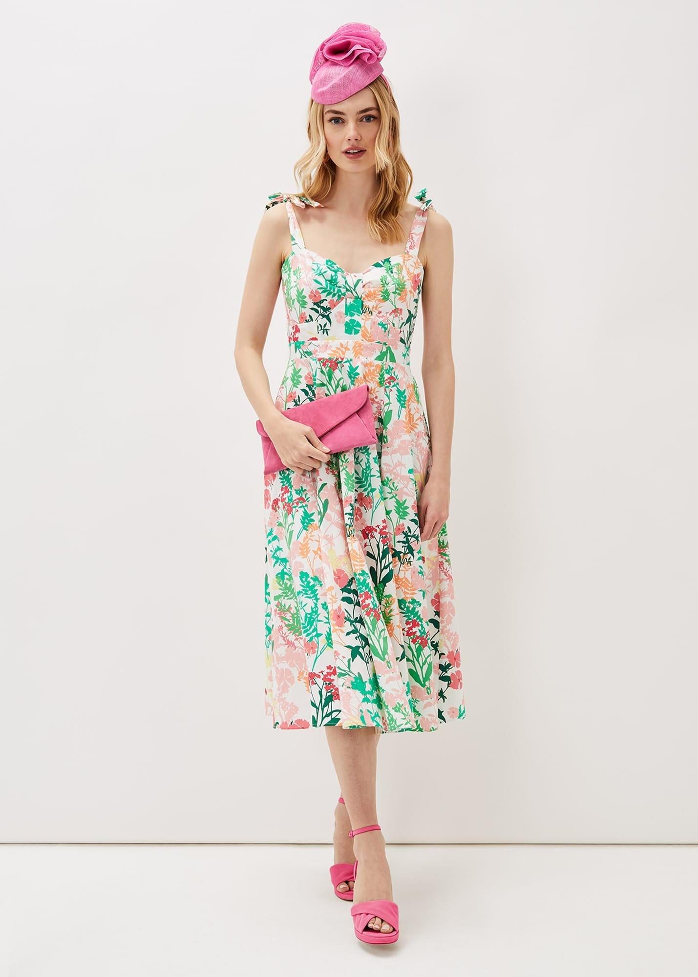 Joyce Printed Fit & Flare Dress