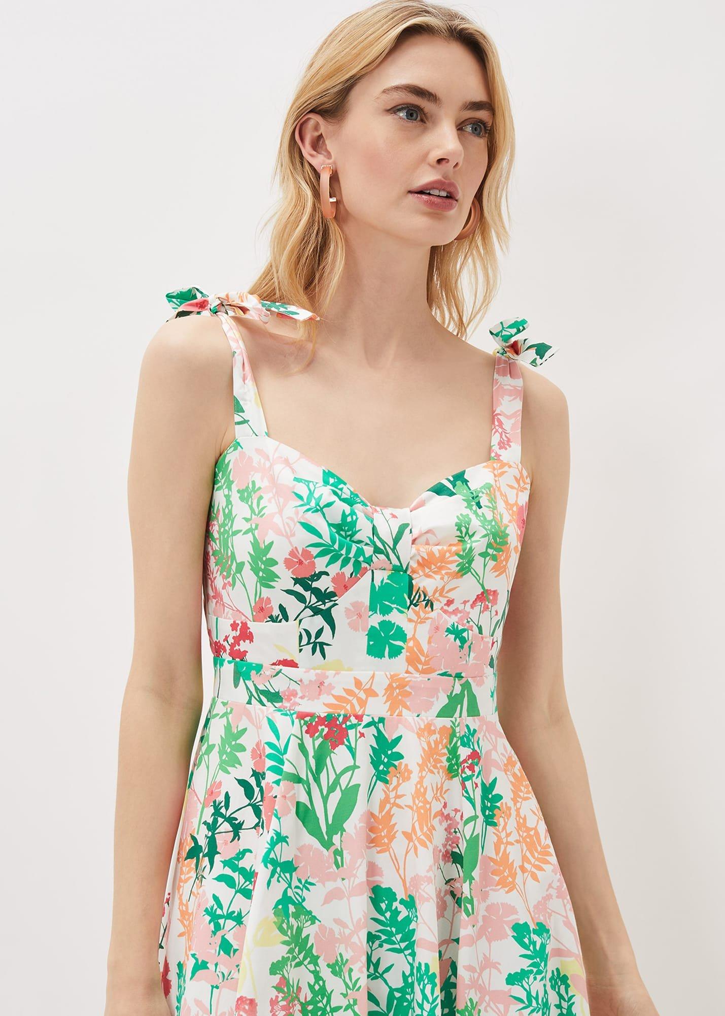 Joyce Printed Fit & Flare Dress