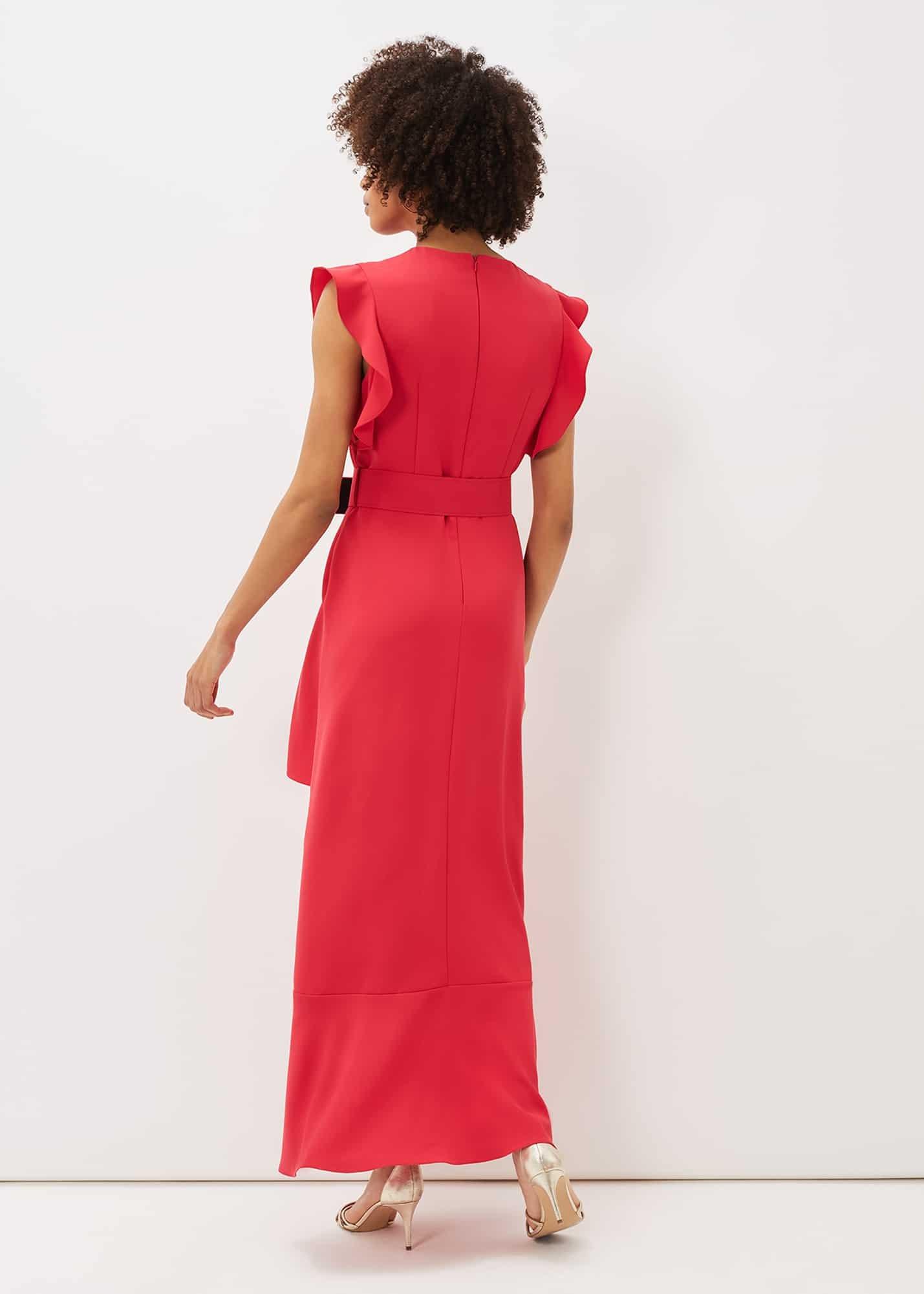 Phoebe Frill Belted Maxi Dress
